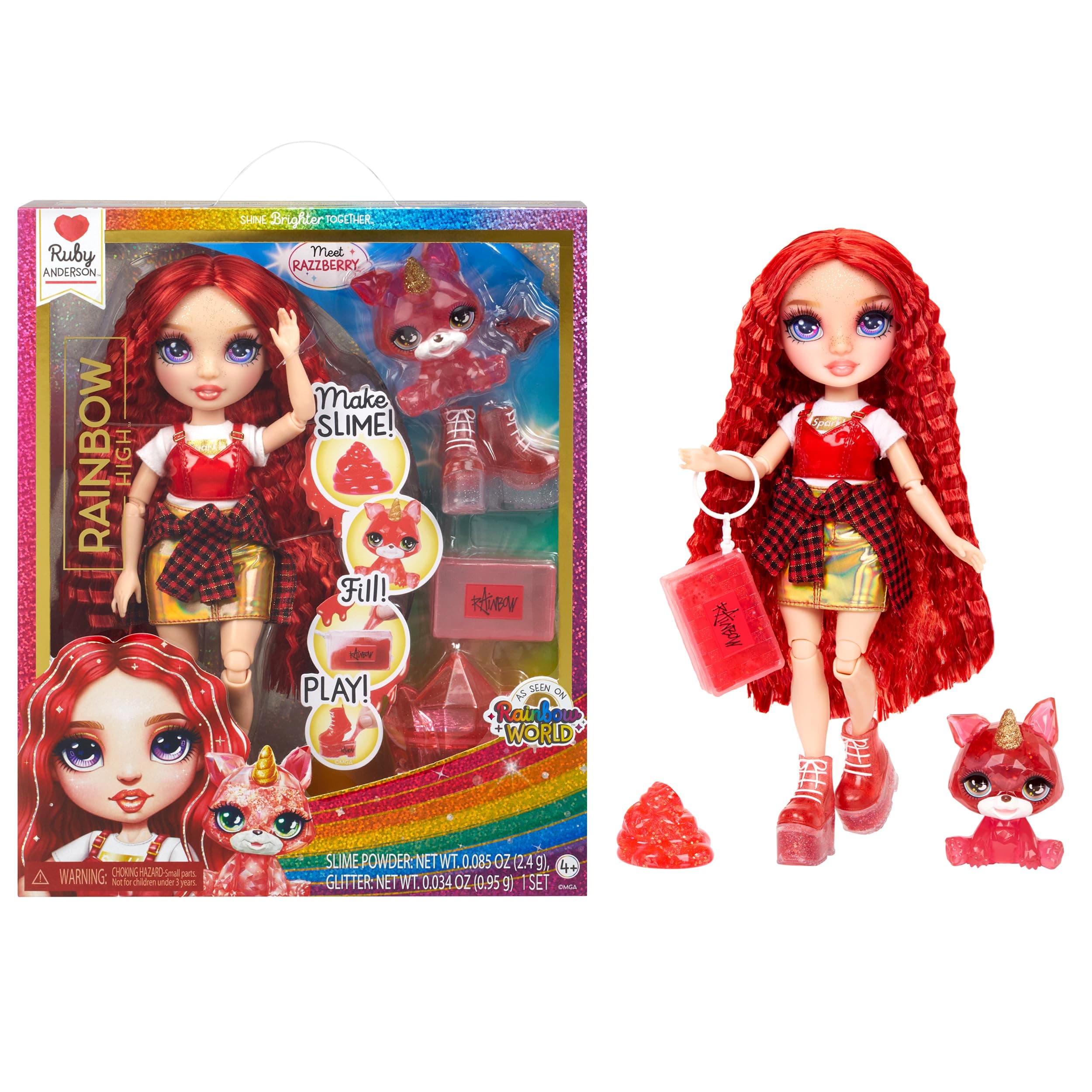 Classic Rainbow Fashion Doll- Ruby (red)