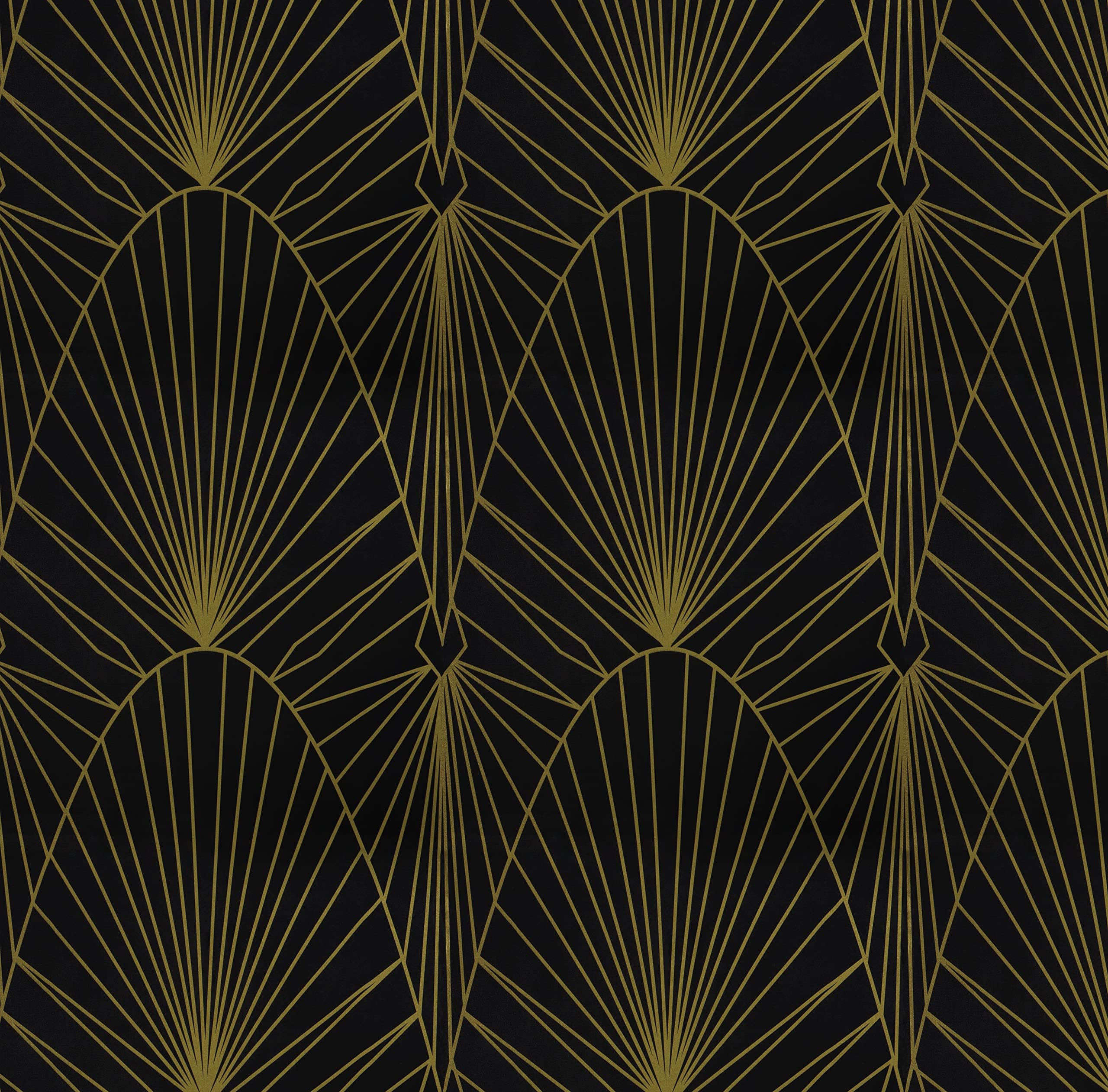 Peel and Stick Wallpaper Geometric Wallpaper Modern Black and Gold Wall Paper for Bedroom Art Deco Geometric Contact Paper for Cabinet Removable Self Adhesive for Wall Vinyl 17.3''x393.7''