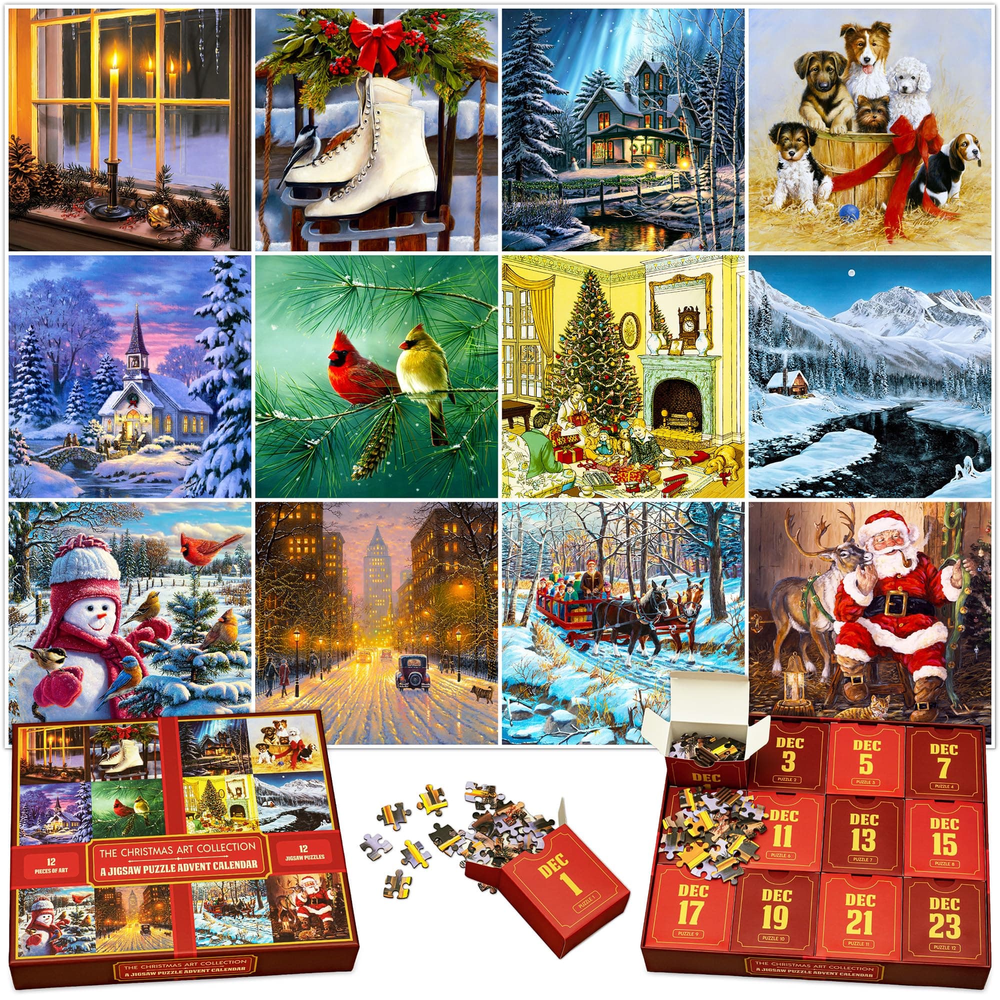 Mindmade Puzzle Advent Calendar - The Christmas Art Collection