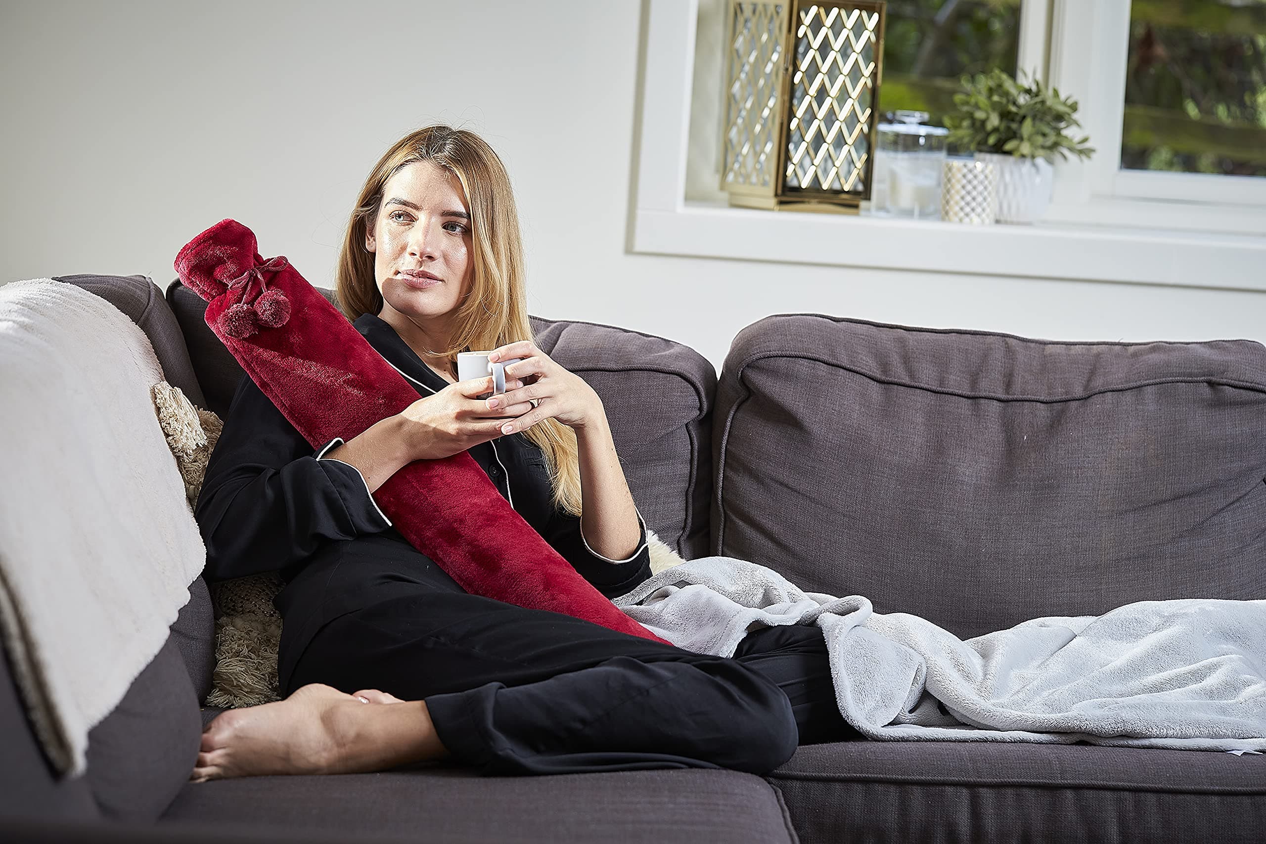 warmies Warmies Extra Long Burgundy Fleece Hot Water Bottle Burgundy, 0.8 kg BOT-FLE-1