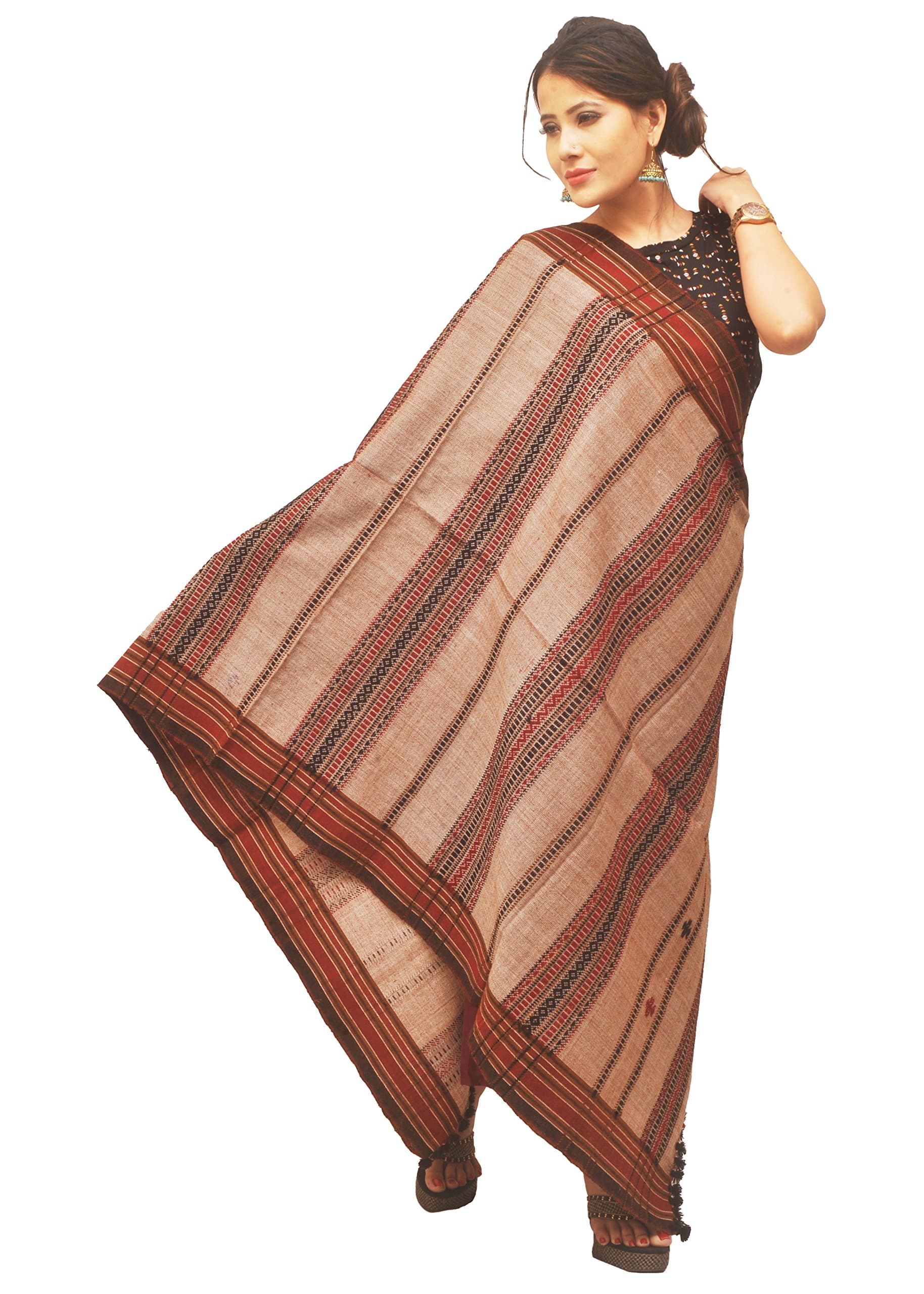 Traditional Indian Shawl (Kutchhi) for Women | Handmade | Multi colour