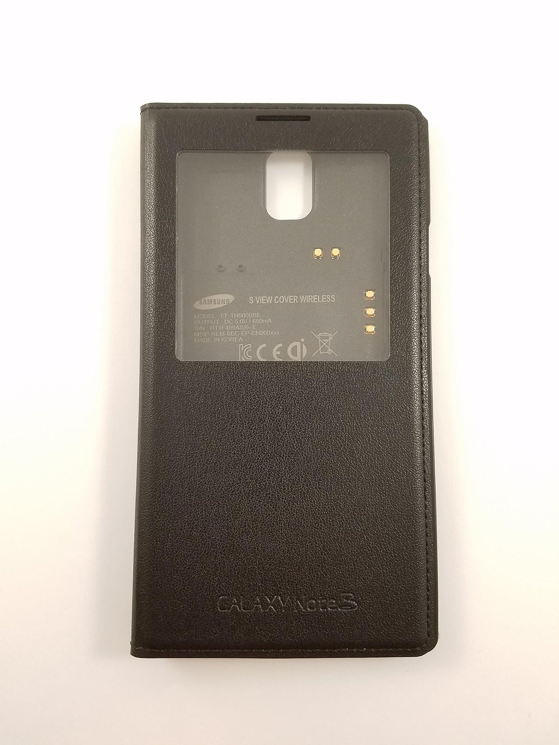 Samsung Galaxy Note 3 Wireless Charging Case S View Flip Cover Folio - Black