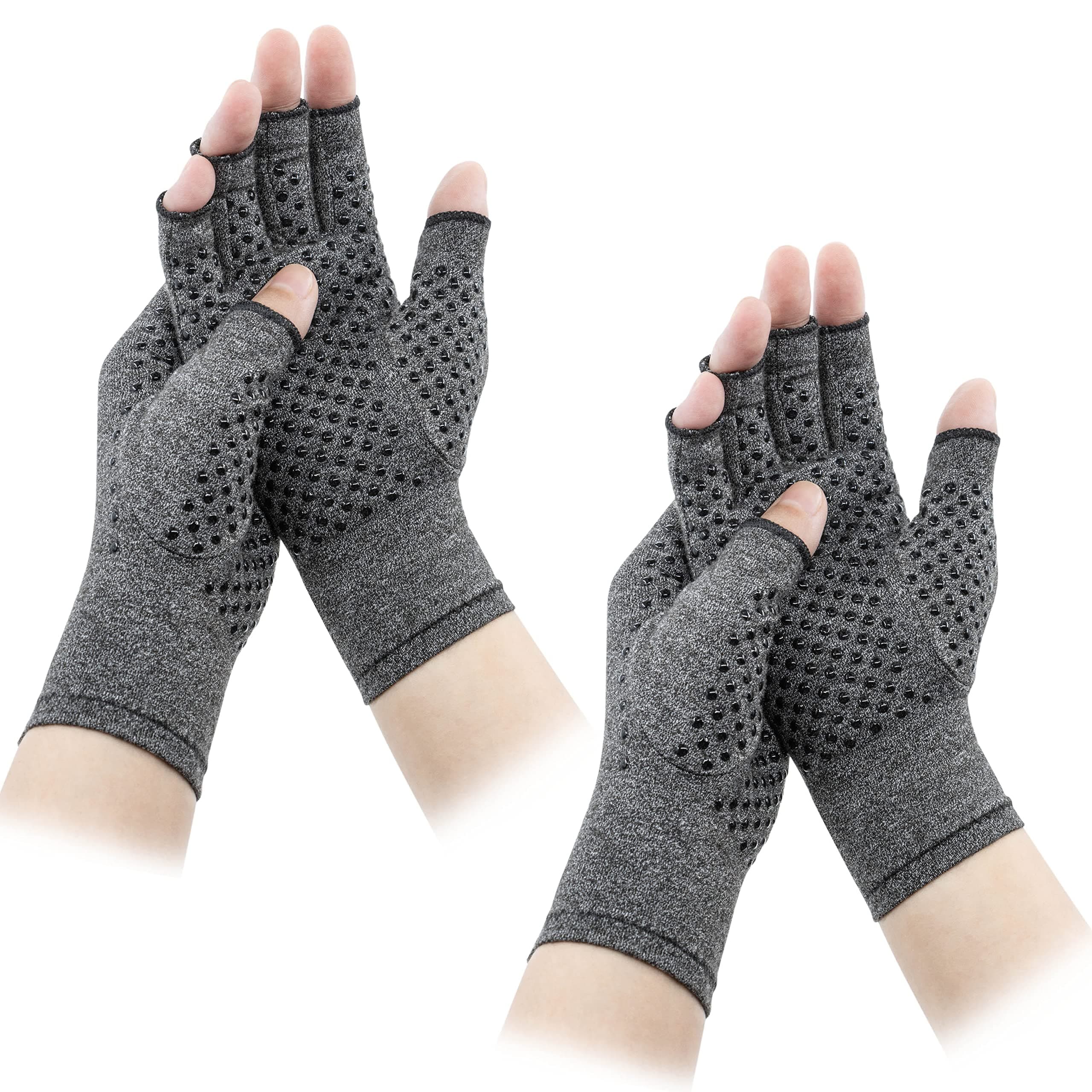 LXMY 2 Pairs Arthritis Gloves,Compression Gloves,Providing Warmth and Compression to Promote Healing,Fingerless Design,Relieve Pain from Rheumatoid Arthritis and Carpal Tunnel