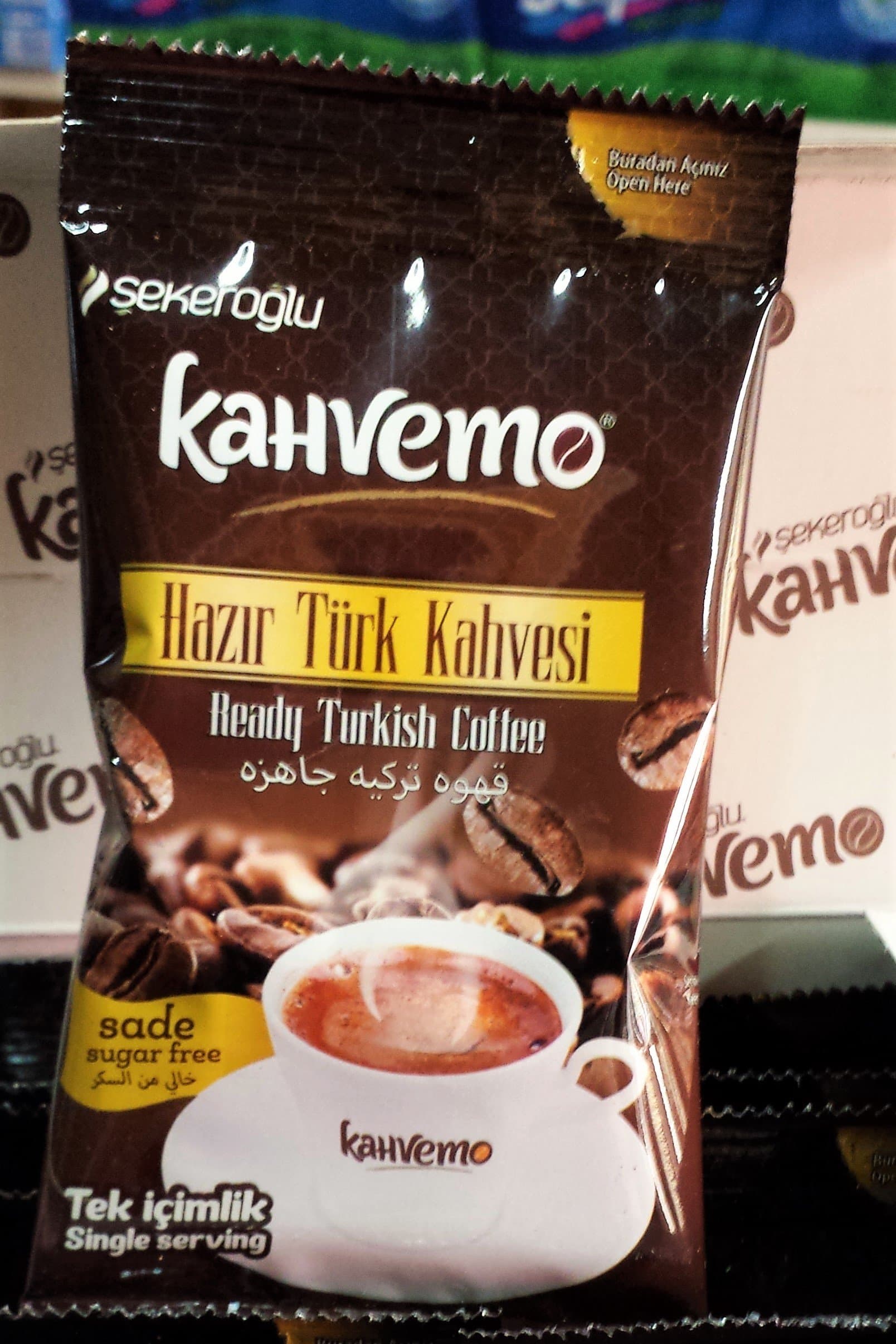 12 Packs of freshness Kahvemo Instant Turkish Crushed Coffee Turk Kahvesi