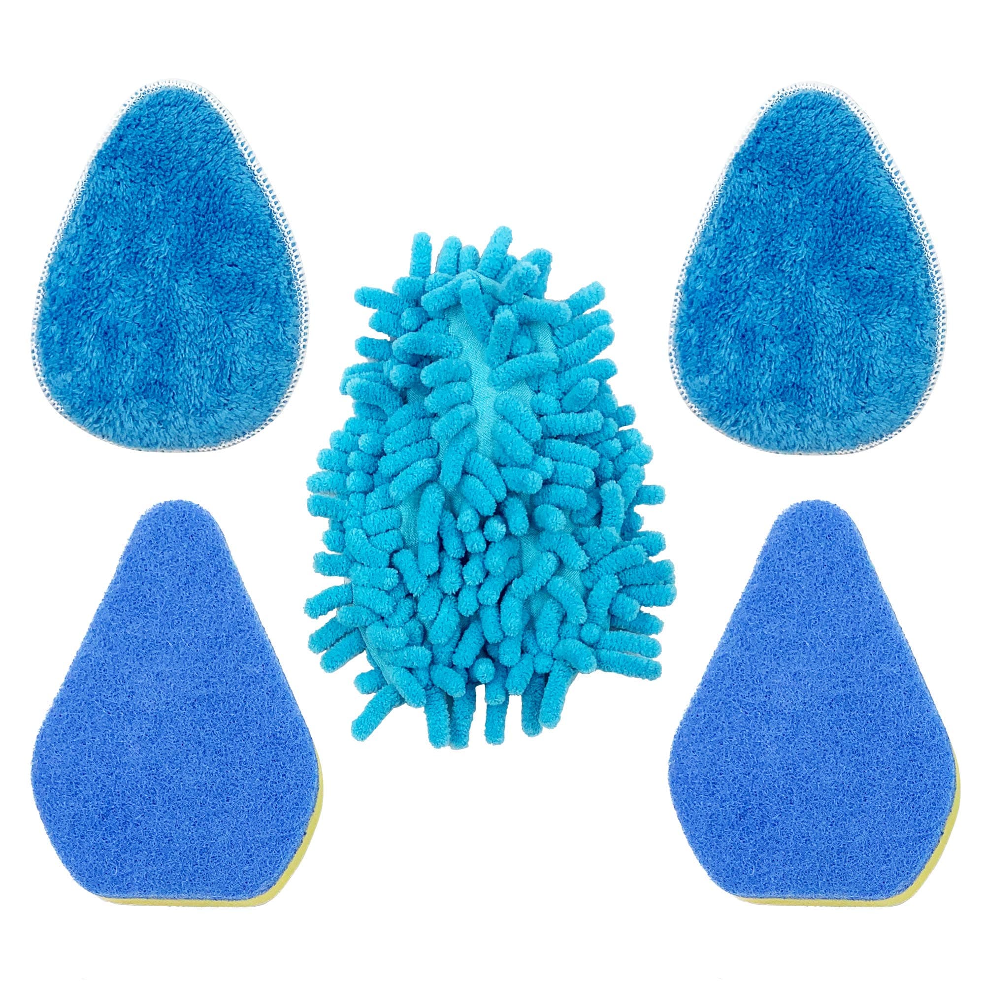 Bathroom Tile Cleaner Replacement Pad Kit – Bath, Tile, Wall and Shower Cleaner Attachment Pad Refills for Telescopic Bathroom Scrubber Triangle Mop