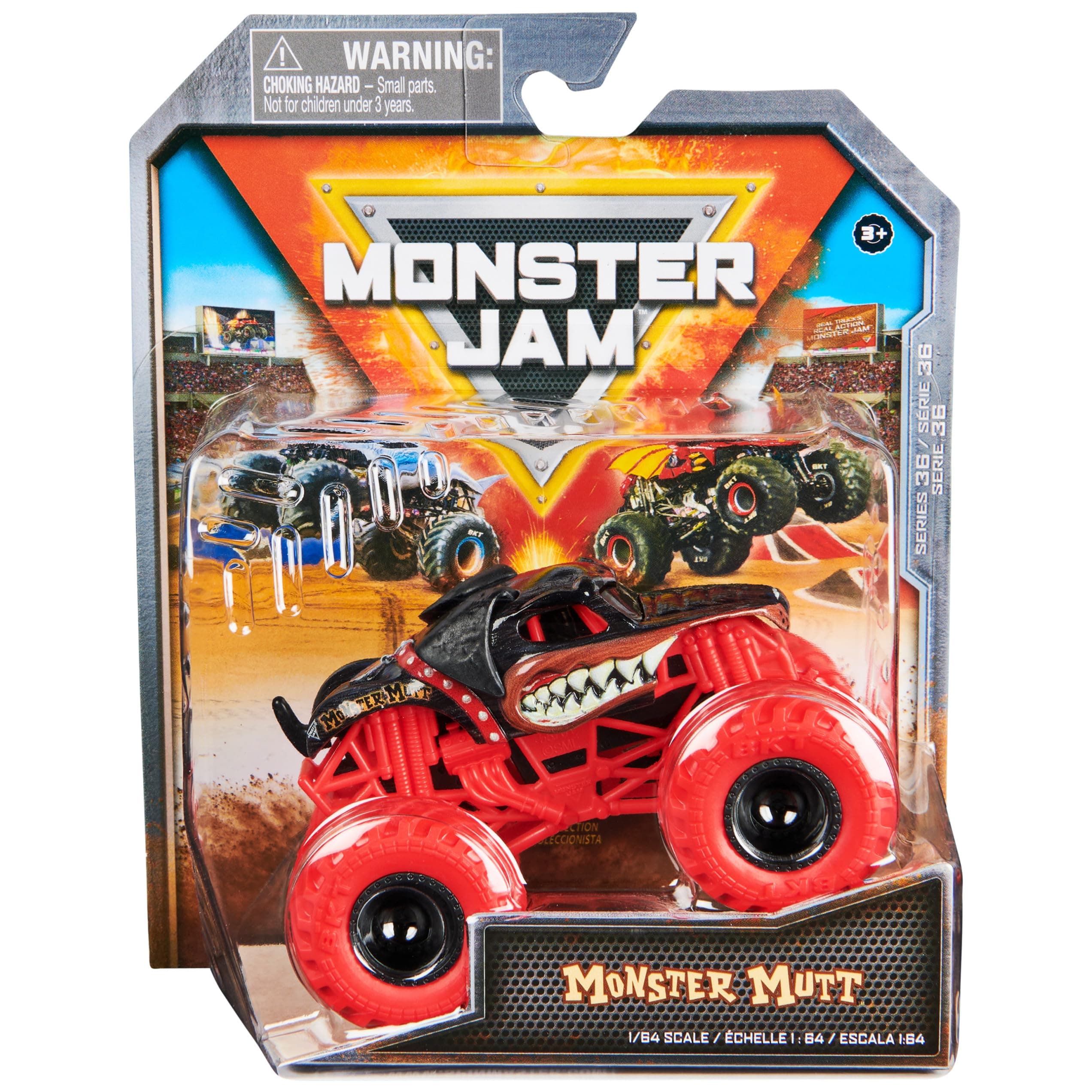 Monster Jam, Official Monster Mut Rottweiler Monster Truck, Die-Cast Vehicle, 1:64 Scale, Kids Toy, For Boys 3+ Years Old