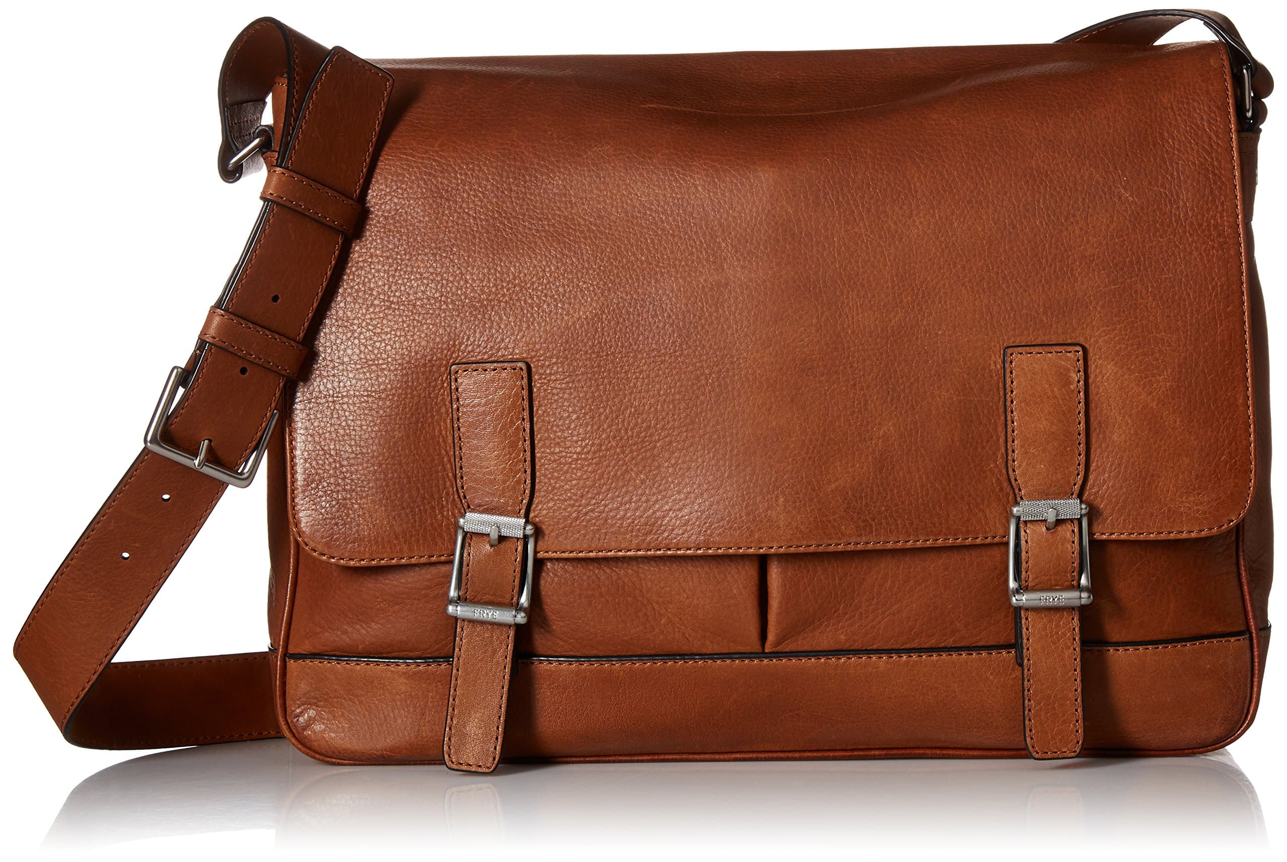 FRYE Men's Oliver Messenger Bag, Cognac, One Size