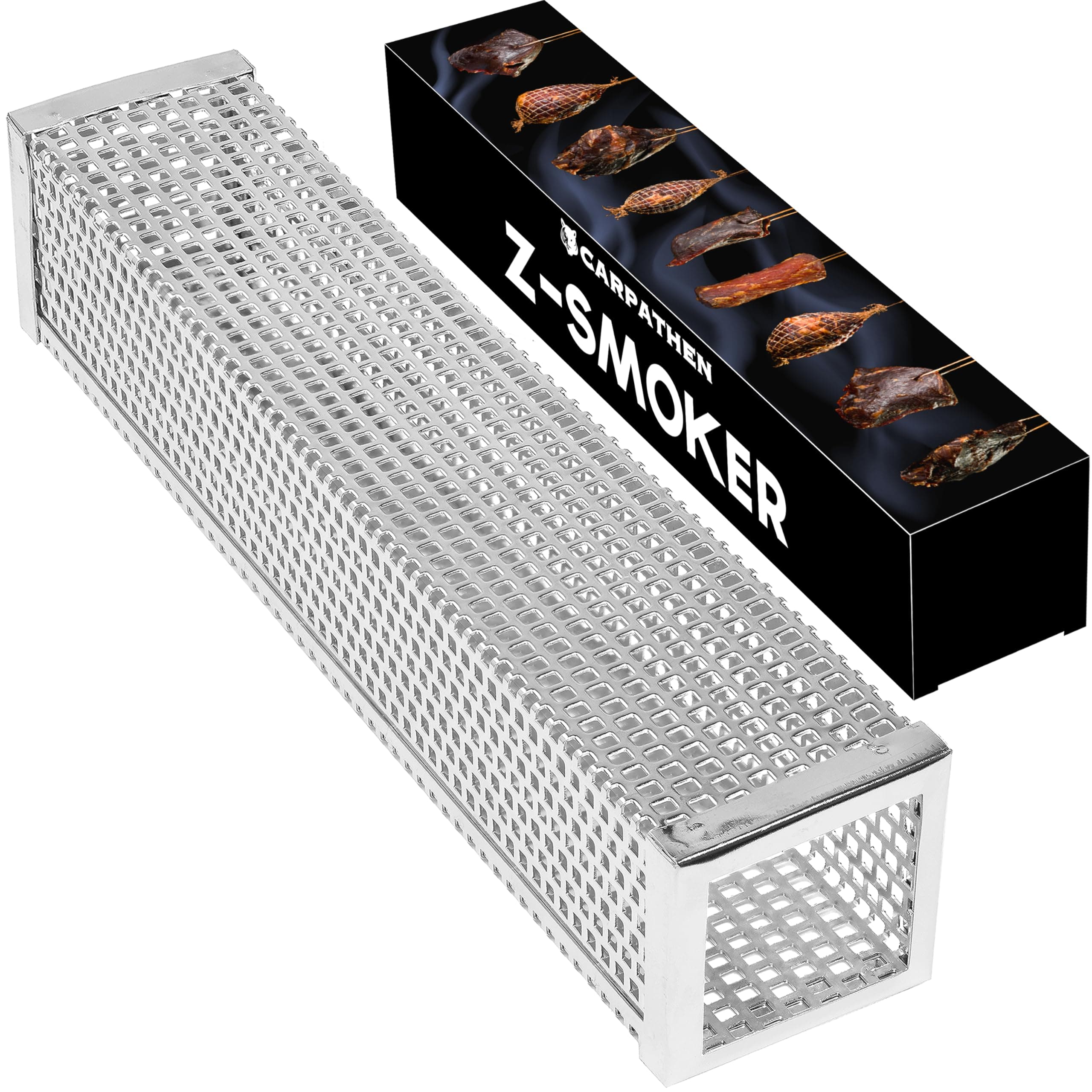 Carpathen Smoke Tube for Pellet Smoker - Cold Smoker Generator Tube for Gas Grill, Electric, Charcoal - Billows 5 Hours of Cold Smoke Ideal for Smoking Cheese, Fish, Pork, Beef, Nuts - Stainless Steel