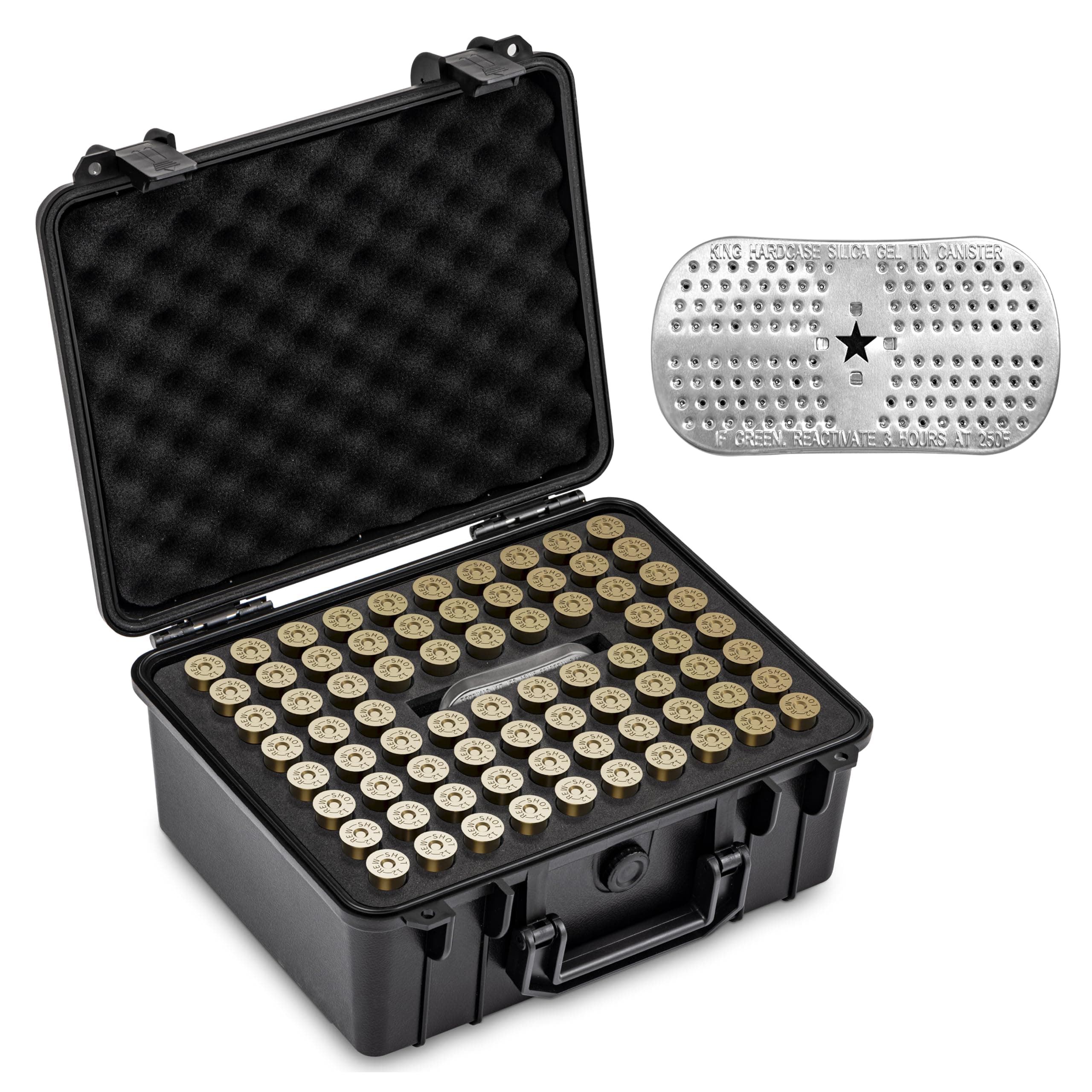 75 Rounds Shotgun Shells Case - Travel Safe/Mil Spec/Waterproof Ammo Box - for 12GA 20GA 16GA 10GA 8GA Gauge 12-Gram CO2 Cartridges Shotgun Shells