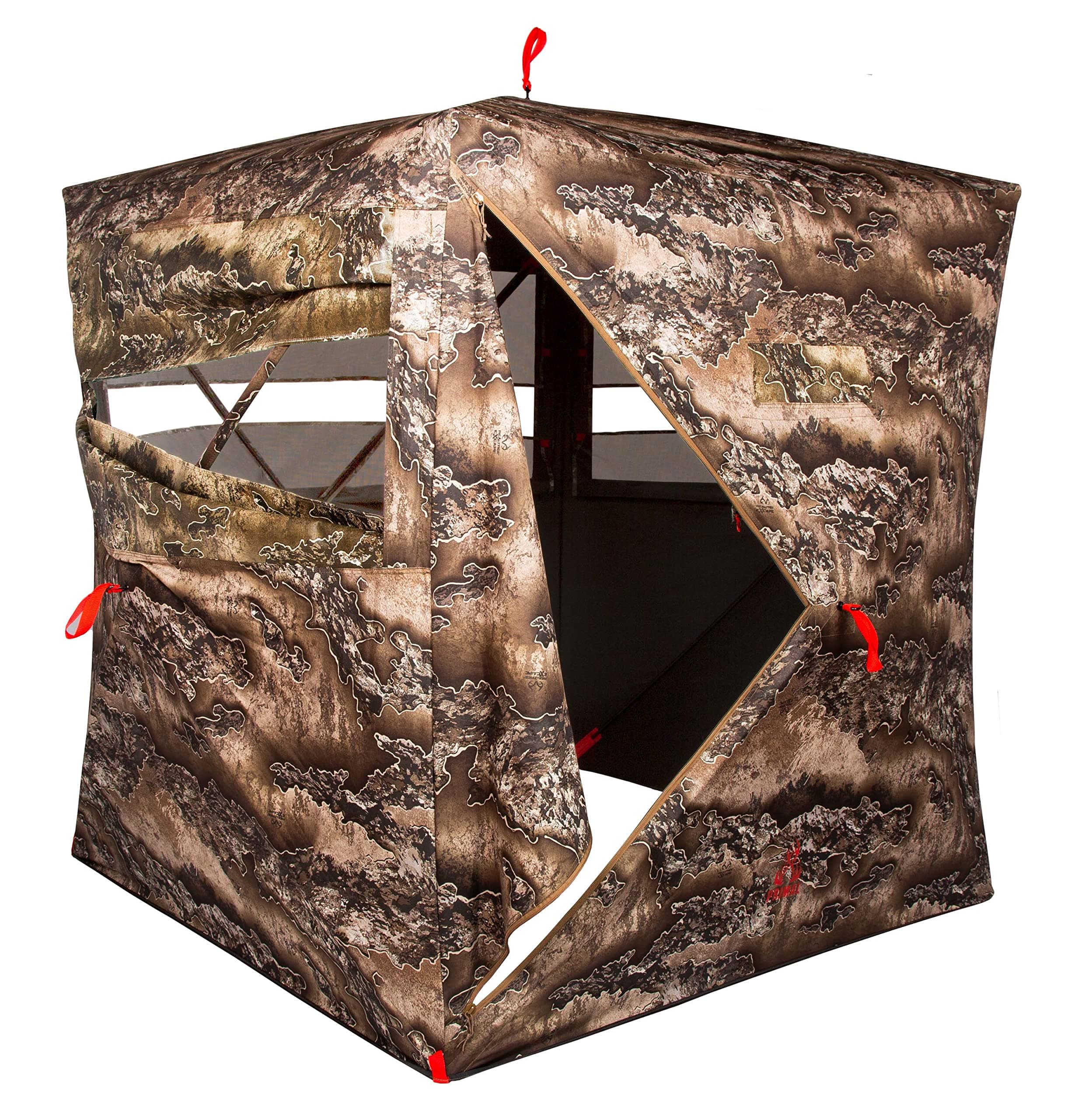 PRIMAL Treestands Wraith 270 Deluxe Blind - 270 Degree One-Way, See-Through Pop-Up Tent 3 Person, Premium Hunting Gear Sporting Good