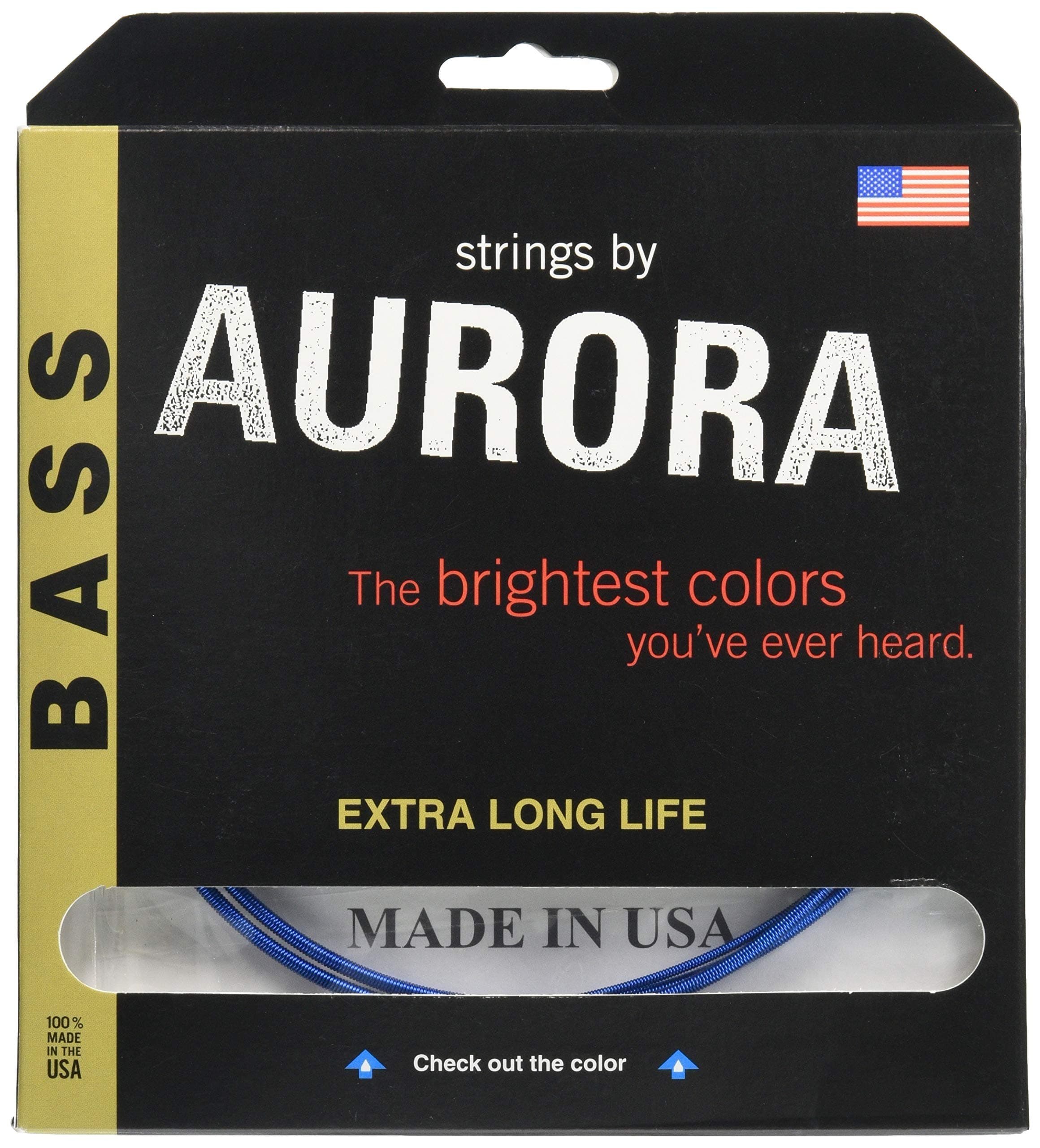 Aurora Bass Strings 4 Gauge Blue