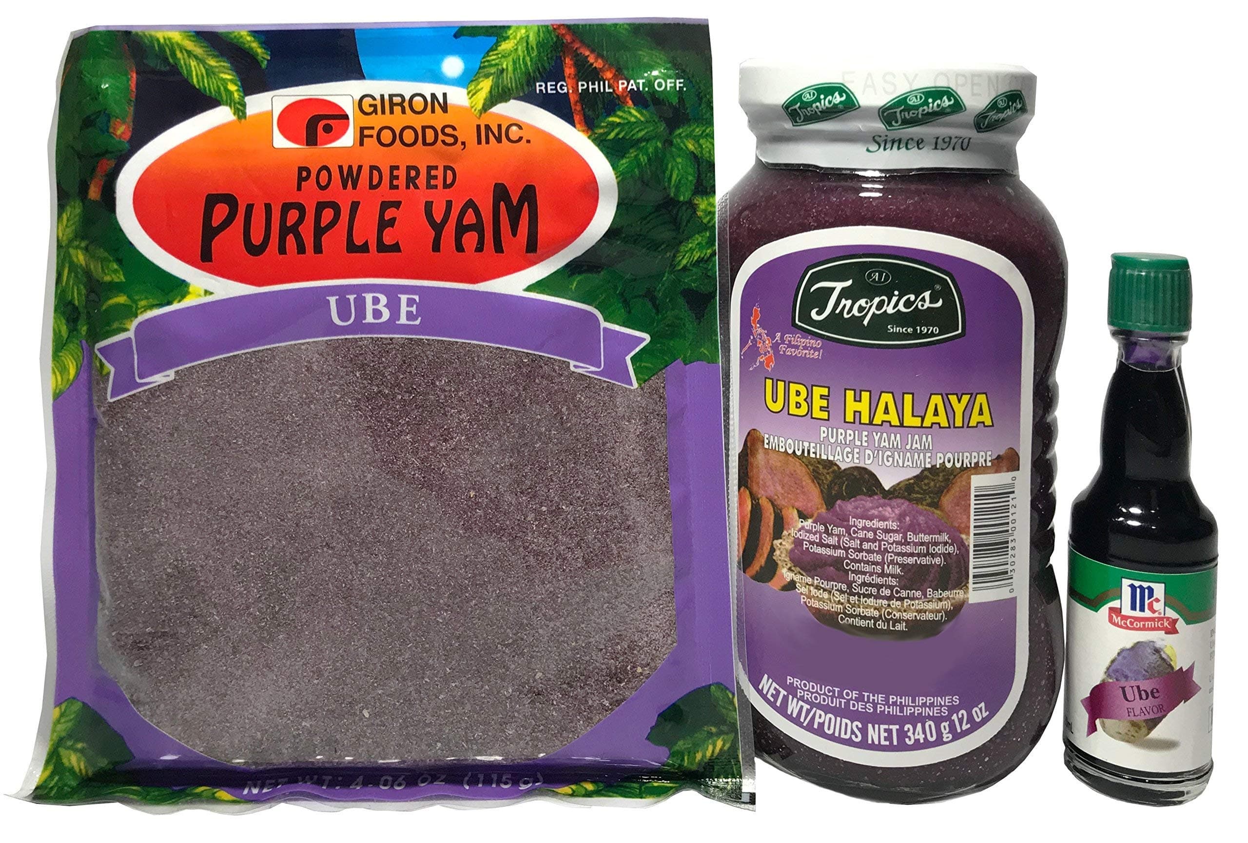 WFM Purple Yam Ube Delight (Purple Yam Jam, Powdered Ube and Ube Flavoring Bundle)