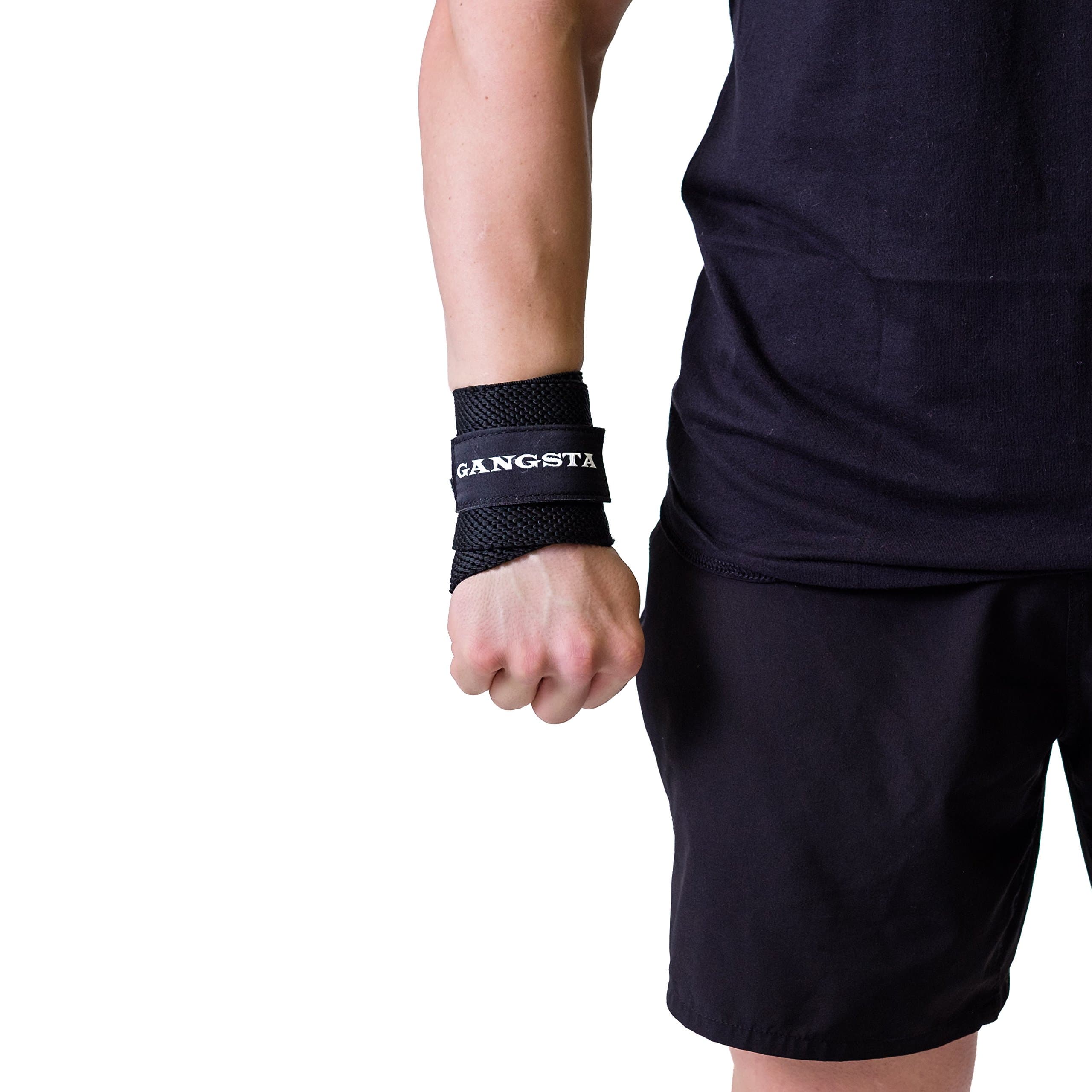 Sling Shot Gangsta Wrist Wraps for Weight Lifting Men and Women for Wrist Support, Compression and Protection