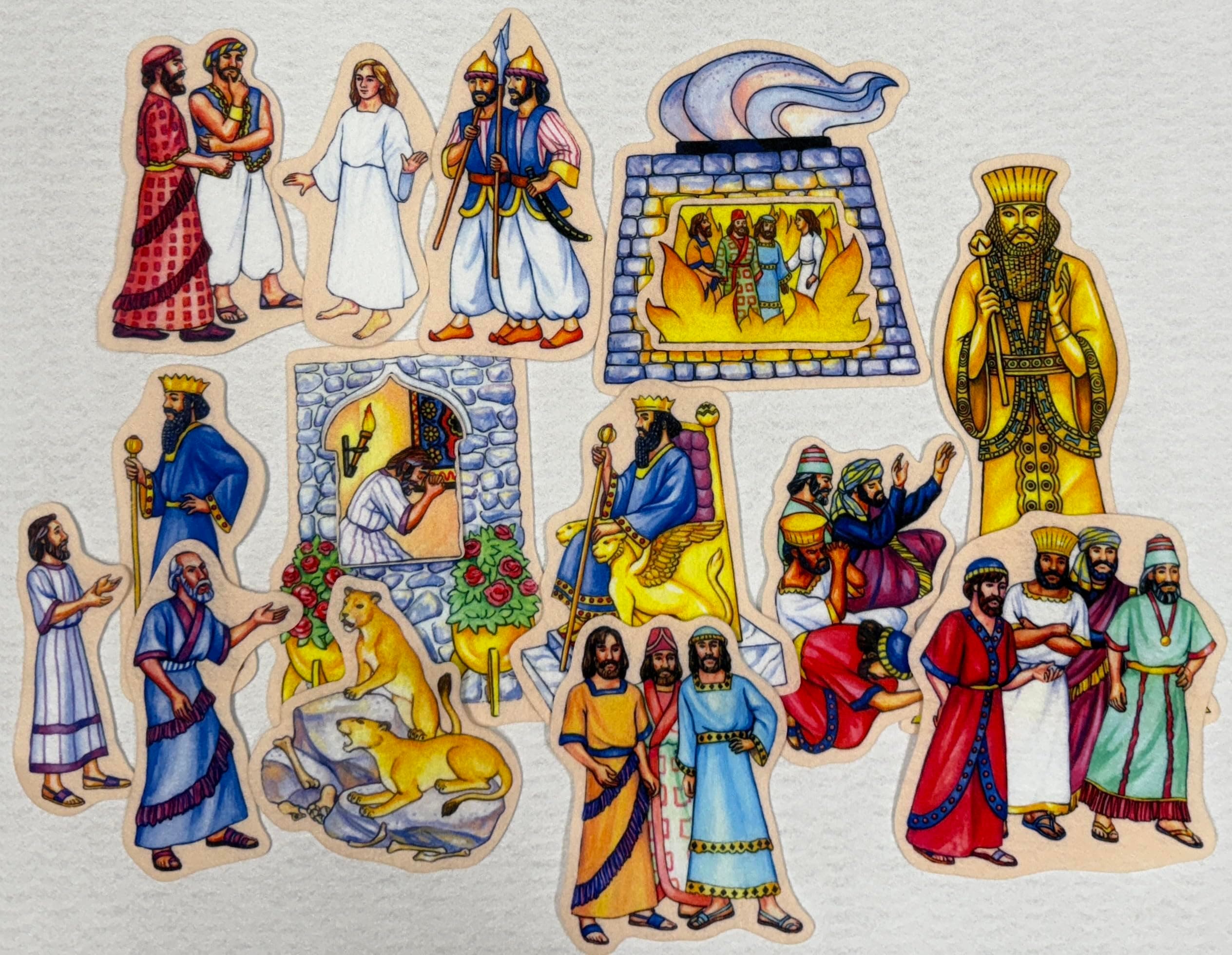 Story Time Felts Daniel and The Lions Den Felt Figures for Flannel Board Bible Stories Precut