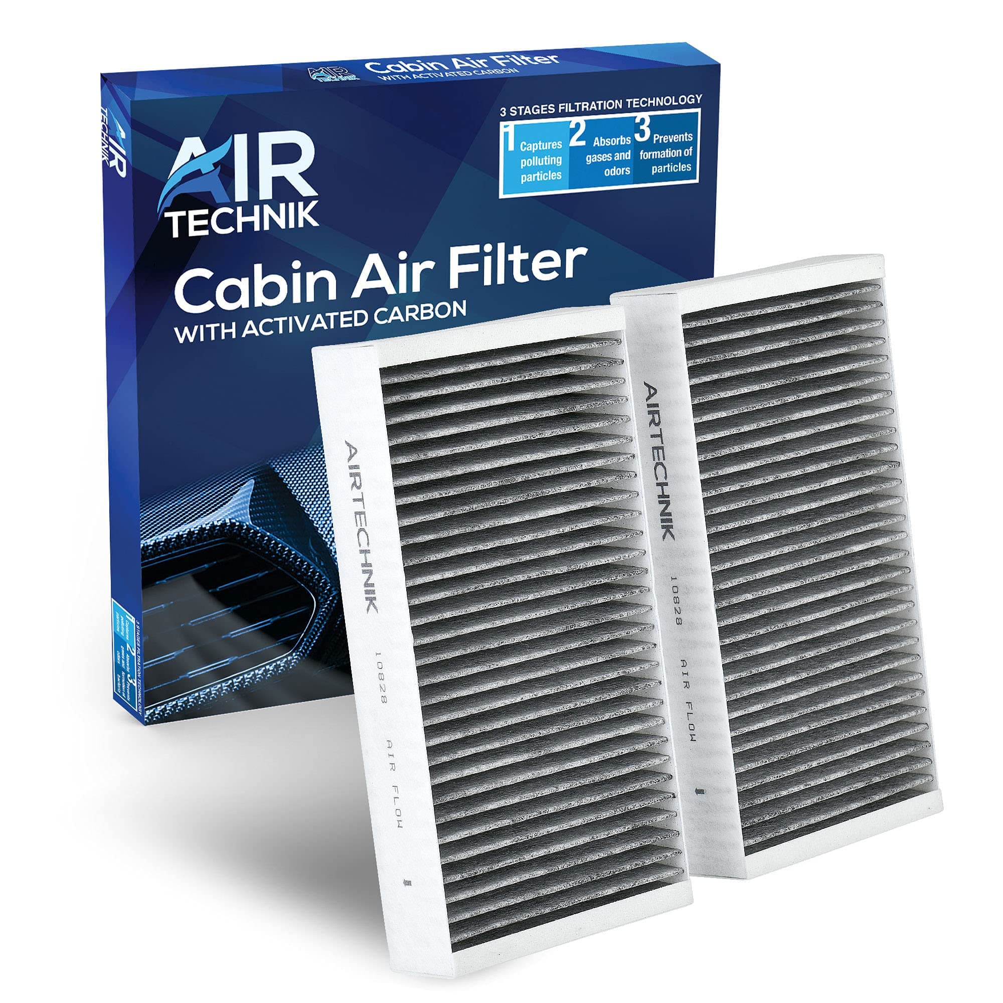 AirTechnik CF10828 Cabin Air Filter w/Activated Carbon | Fits Mercedes-Benz ML350 2006-2012, GL450 2007-2012, R350 2006-2012, GL550 2008-2012, ML350 DIESEL 2010-2012 - 1648300218