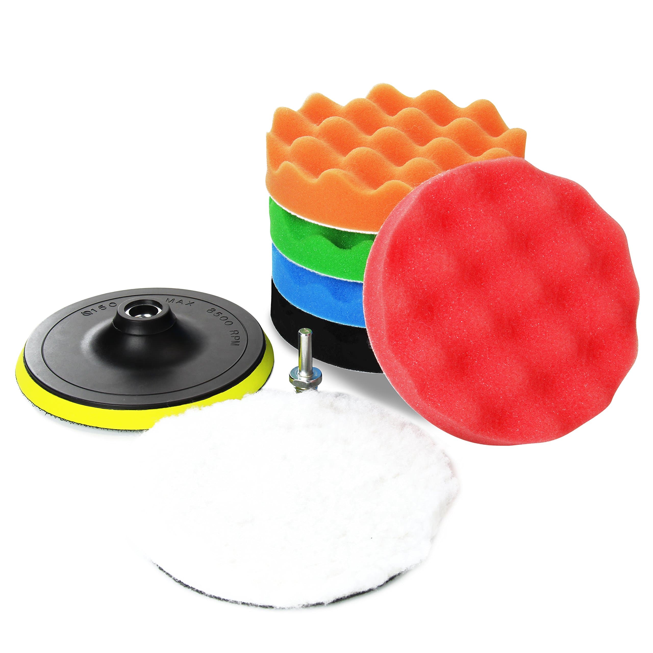 Car polishing sponge, polish set, Mopalwin polishing kit, M14 drill adapter, sponge, cotton polishing sponge, buffer pad, car polishing set, polishing machine