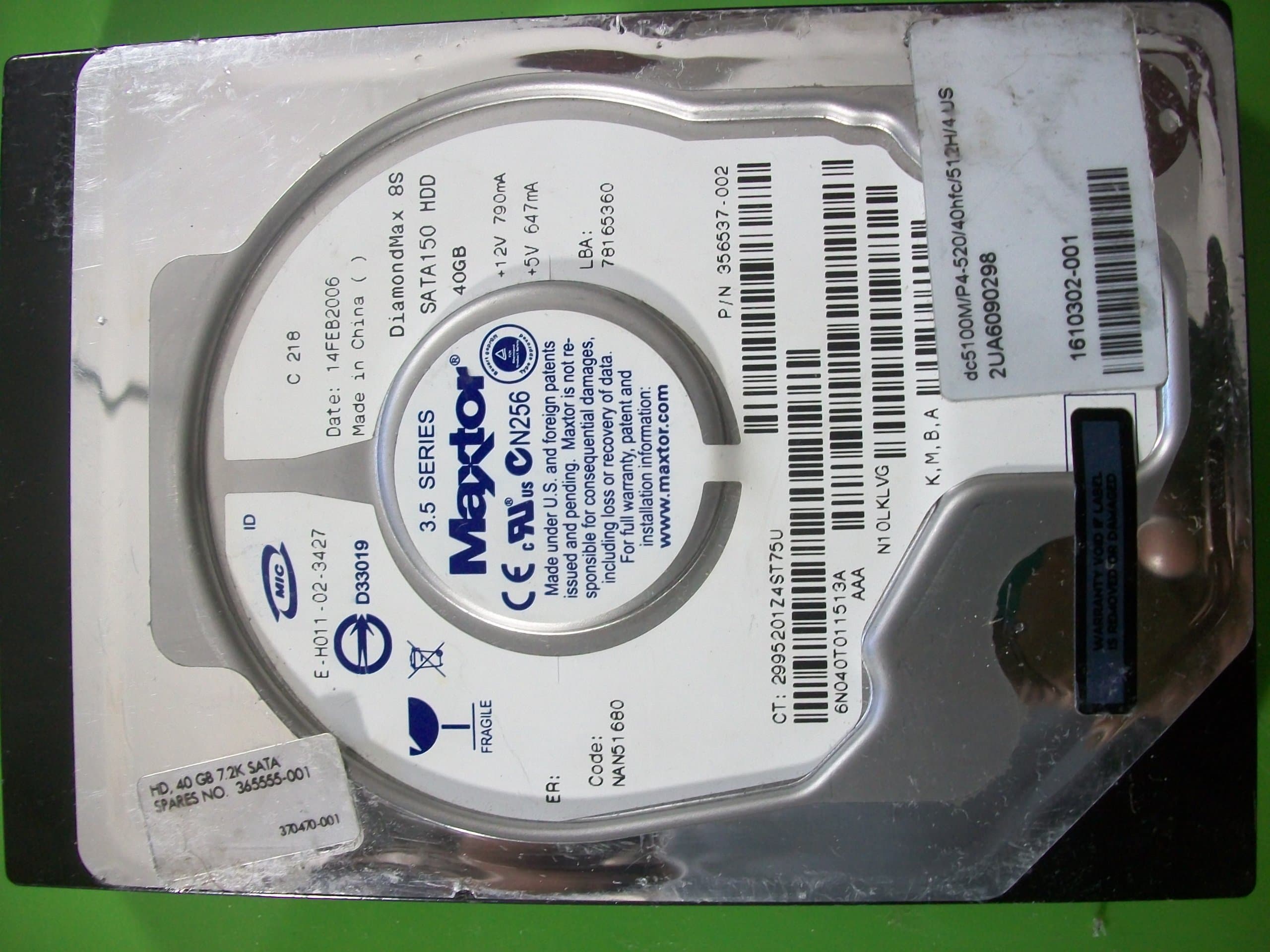 6E040L0 40GB UDMA/133 7200RPM 2MB IDE Hard Drive
