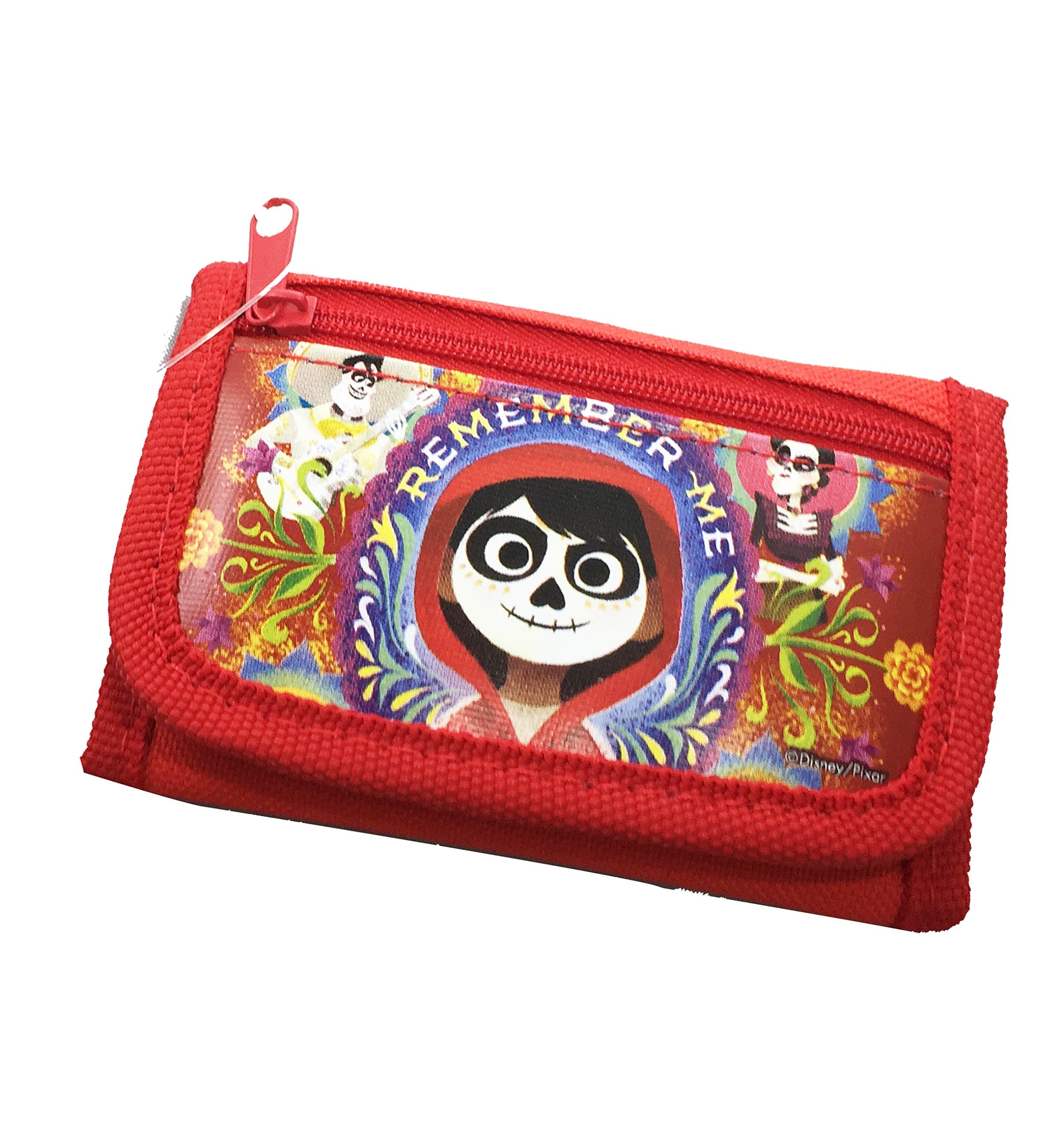 DisneyKids Size Disney Movie Licensed COCO Tri-Fold Wallet RED COLOR
