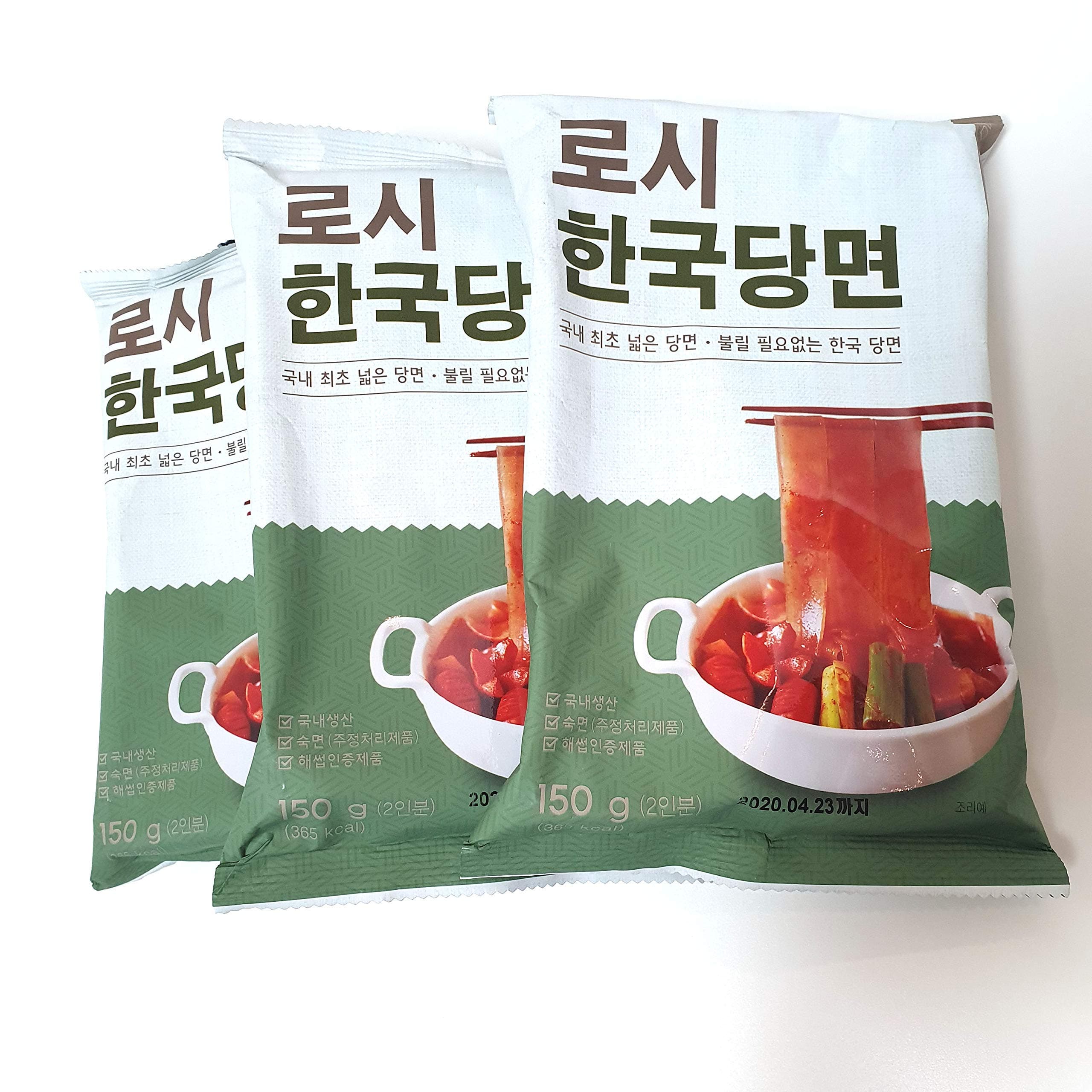 Extra Wide Glass Noodle, 5.2oz(150g) for Korean Mukbang, Tteokbokki, Malatang Shabu Hot Pot Set Of 2