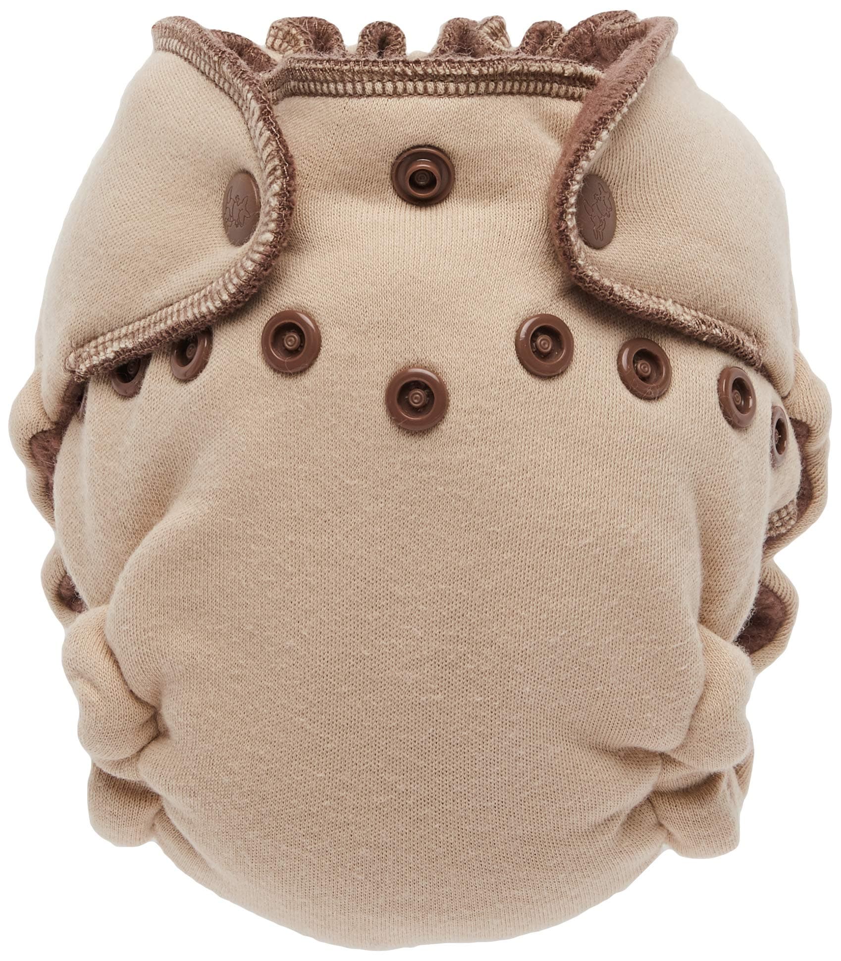 EcoPosh Newborn Recycled Organic Fitted Diaper, Bisquit