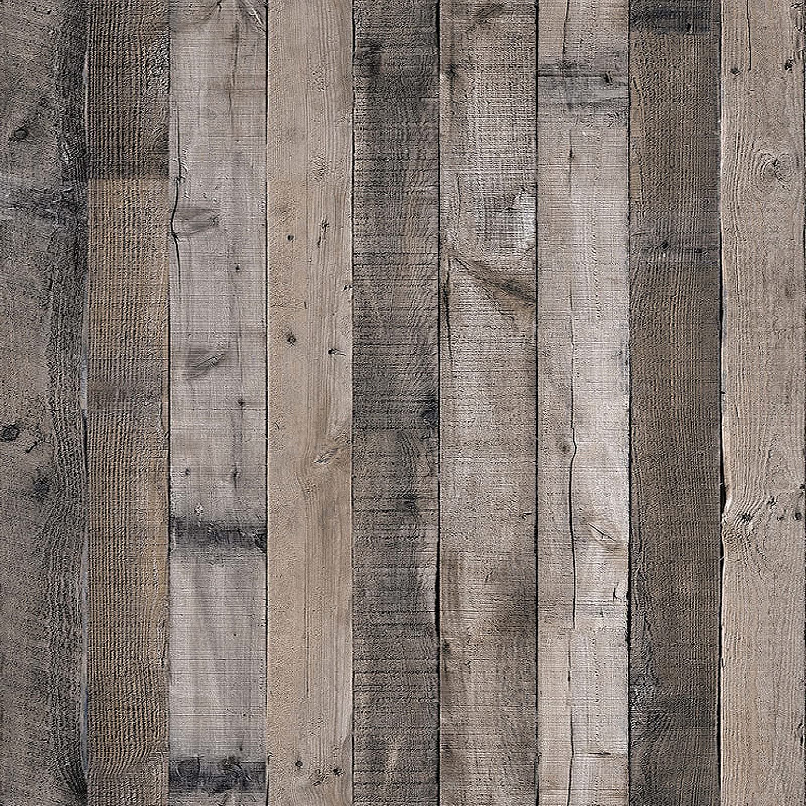 BPA Gray Wood Peel and Stick Wallpaper Wood Plank Wallpaper 17.7inch x 590.5inch Shiplap Contact Paper Barnwood Wallpaper Peel and Stick Self Adhesive Wall Paper Wood Reclaimed