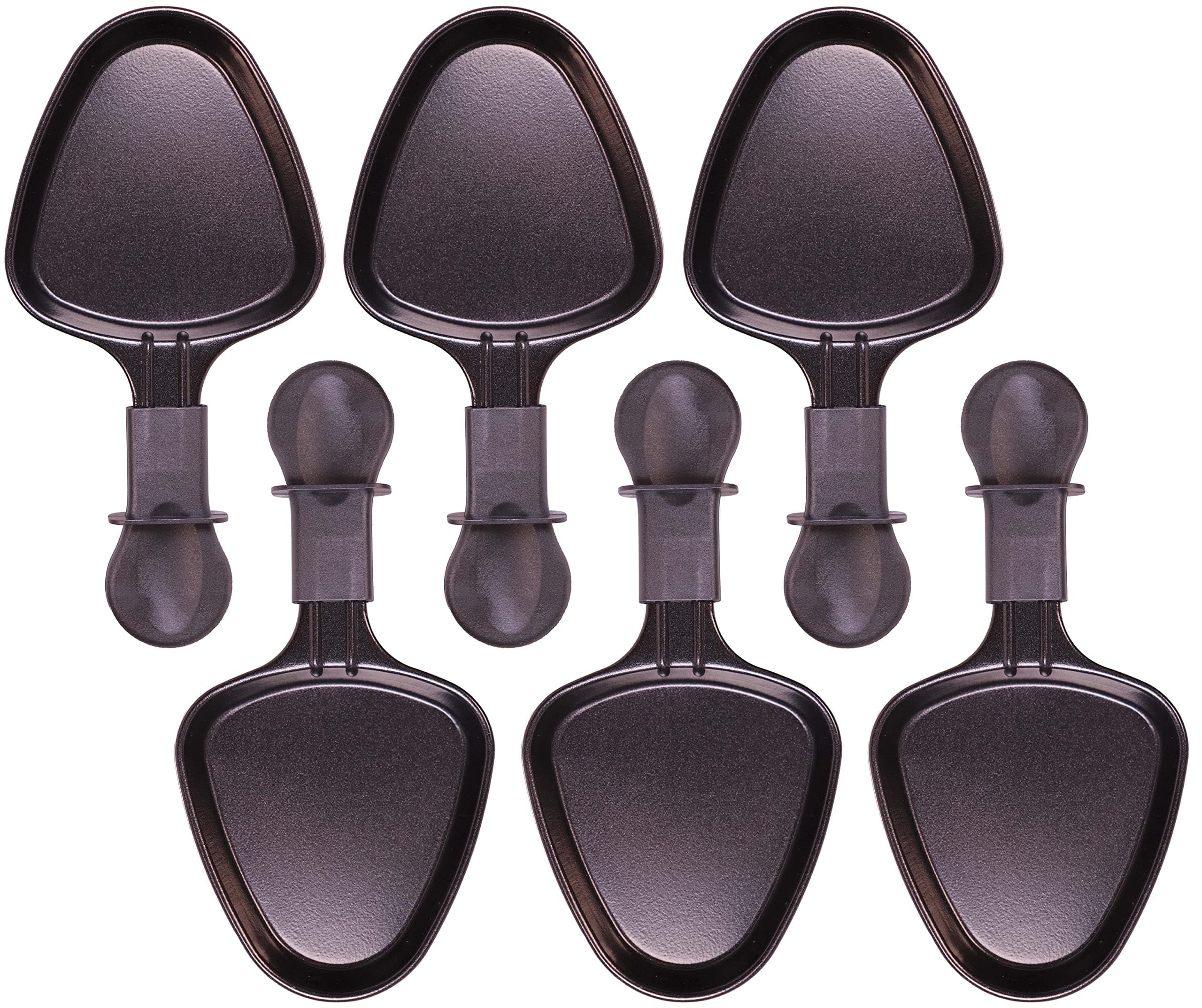 Piebert6x 27041 Raclette Pans Oval L x W x H: 10.5 x 10 x 1.4 cm (Pan) Total Length 19.7 cm Dishwasher Safe Replacement Compatible with Klarstein/Princess/Tristar/Tefal such as XA400102