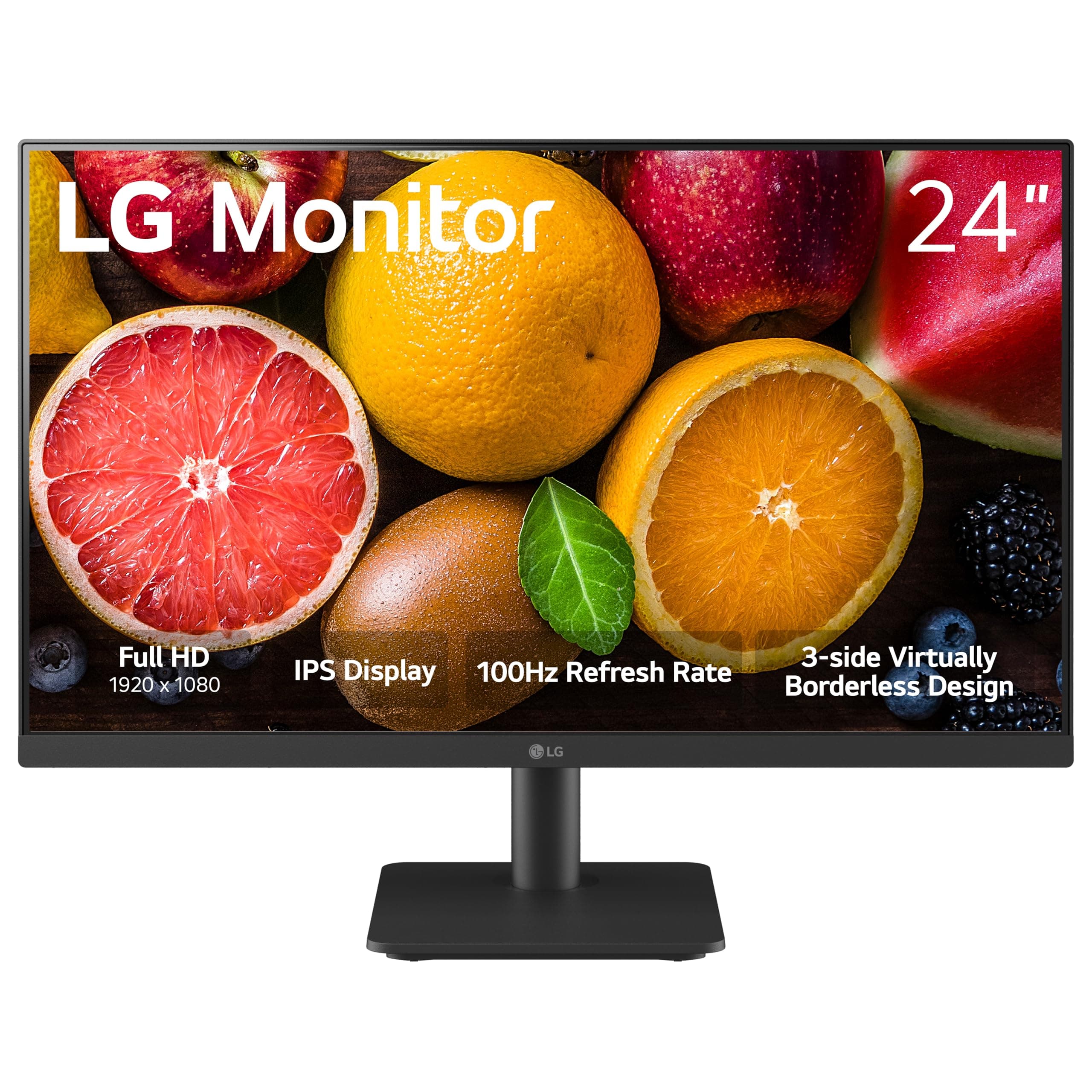 24MS500-B 24 inch IPS Computer Monitor FHD (1920x1080) 100Hz 5ms Reader Mode Borderless Design OnScreen Control Black Stabilizer DAS Crosshair HDMI (WxHxD) 21.3" x 16.3" x 7.5"