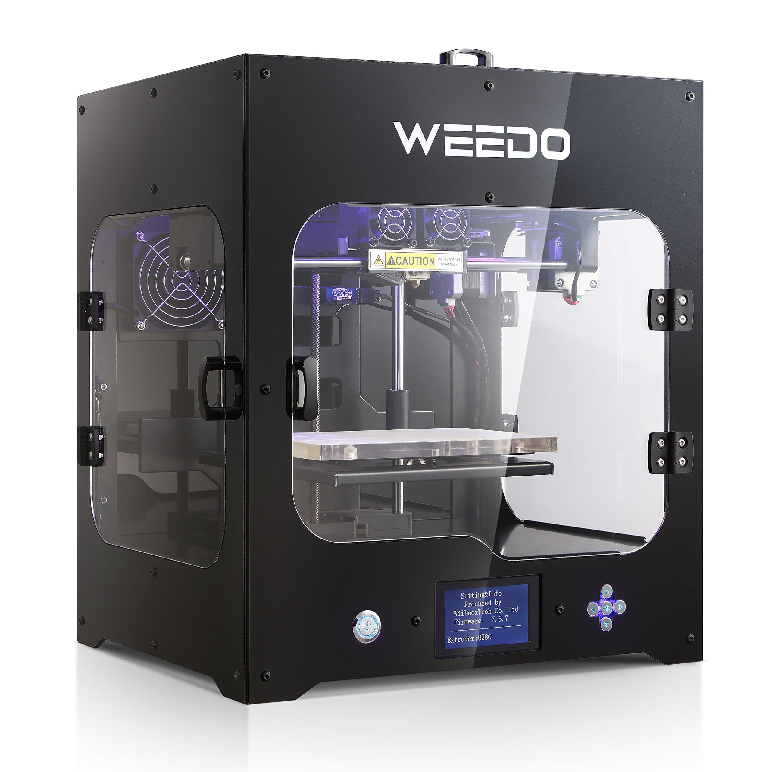 3D Printer Desktop by WEEDO M2 Metal Frame Structure Fully Enclosed and Assembled Single Extruder with Air Filtration Quiet and Healthy