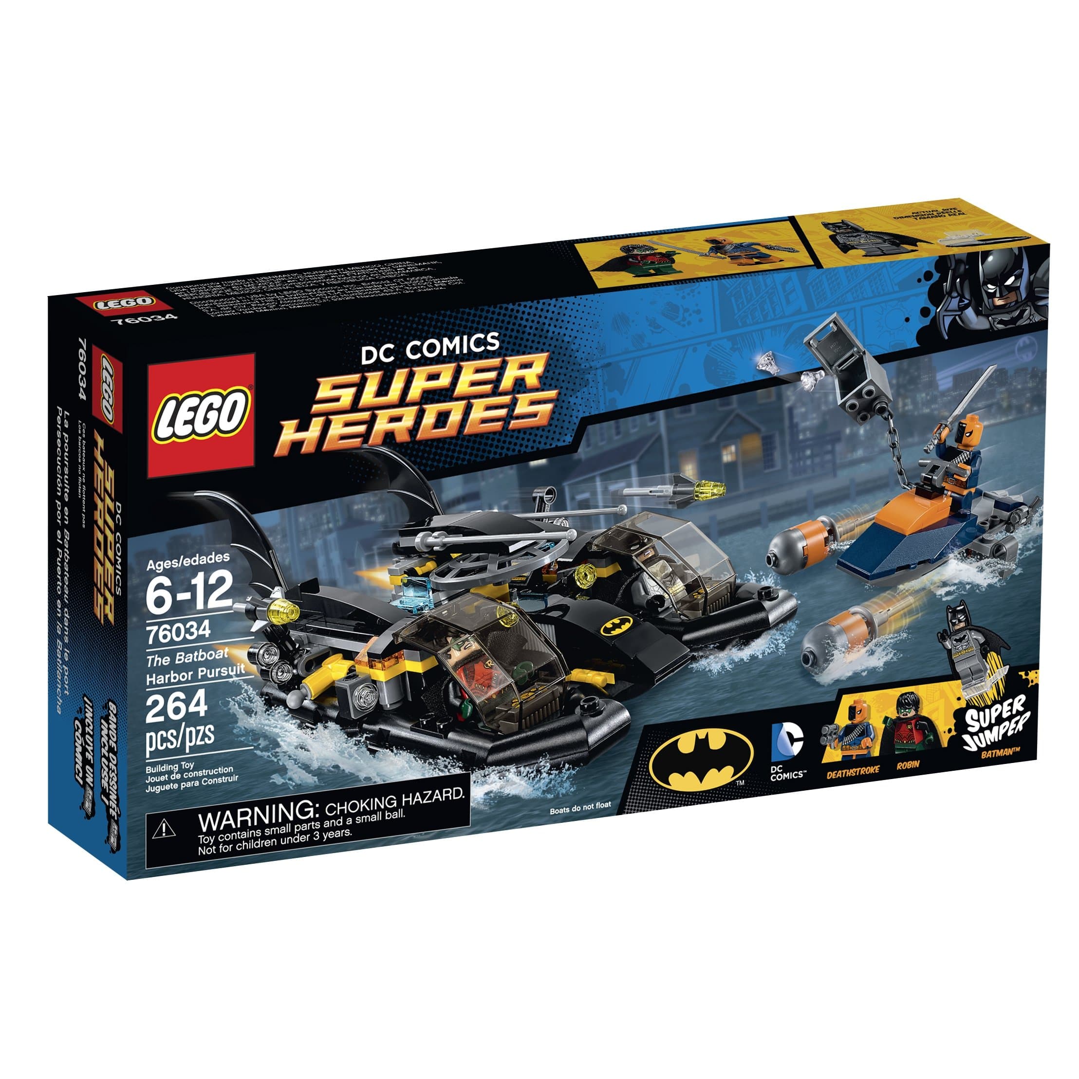 Super Heroes 76034 The Batboat Harbor Pursuit Building Kit