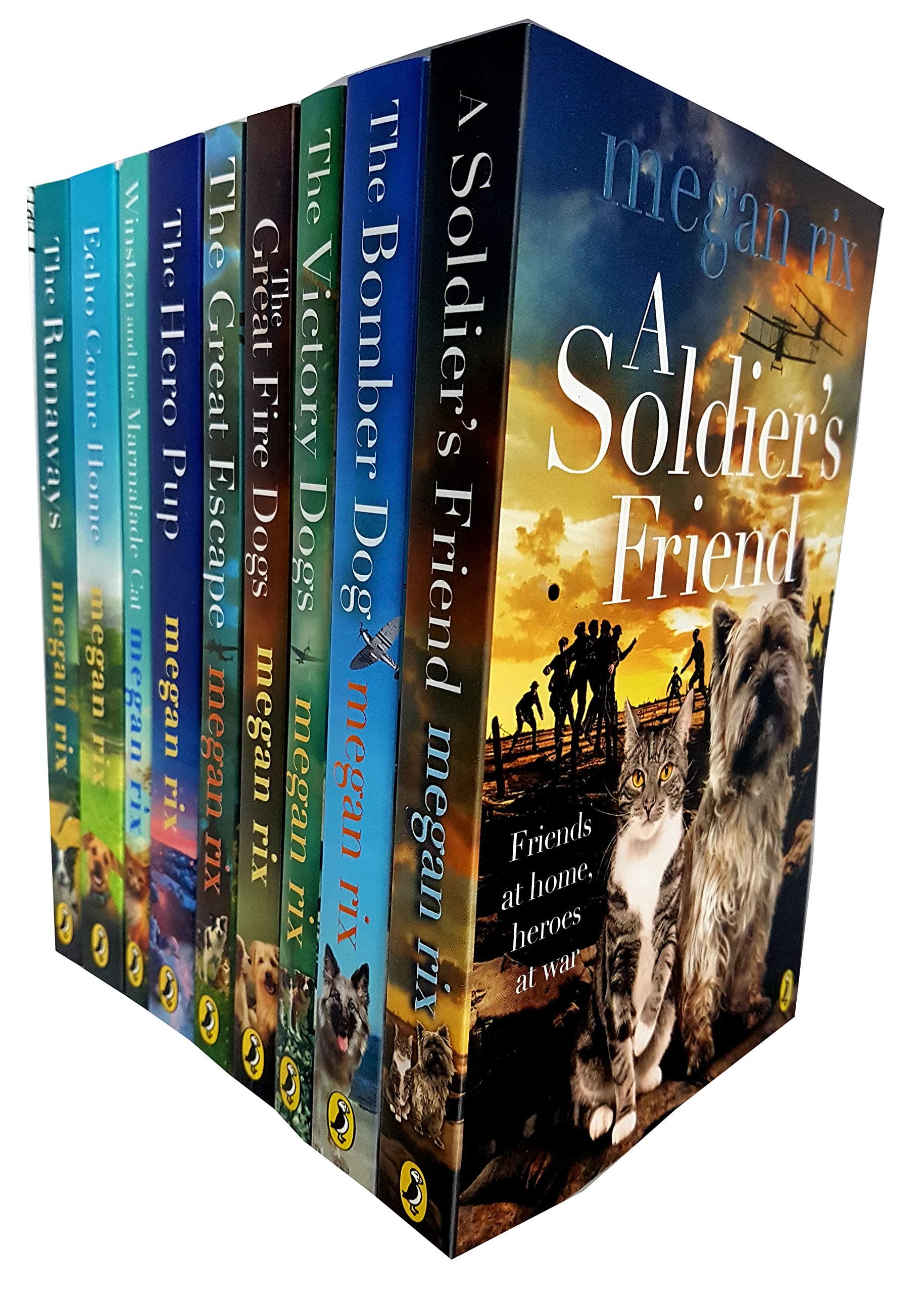 Megan Rix Collection 9 Books Set (The Great Fire Dogs,Echo Come Home,The Great Escape, The Runaways, A Soldier's Friend,The Bomber Dog,The Hero Pup,The Victory Dogs,Winston and the Marmalade Cat)