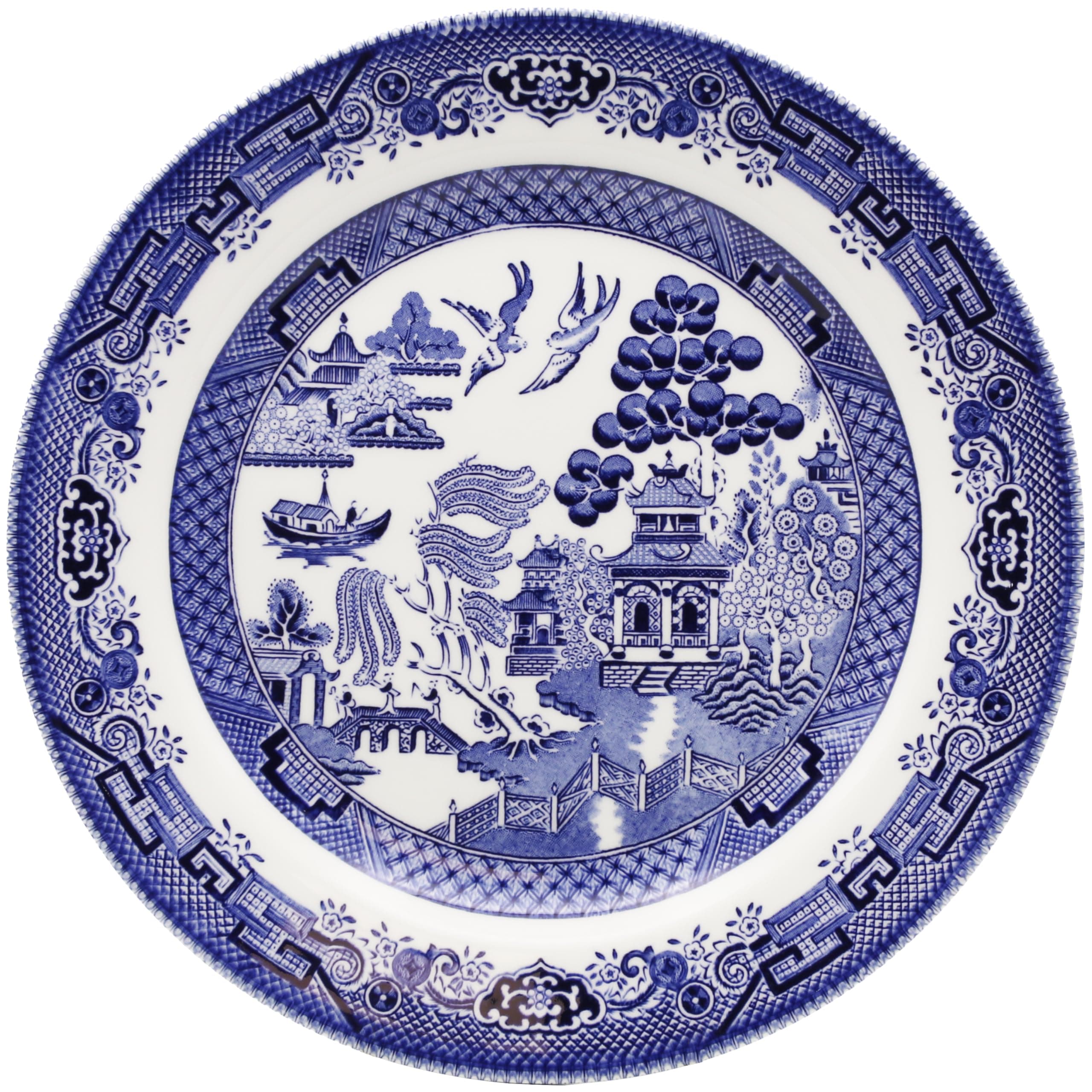 BLU Willow Mint Dinner Plate 26CM, Ceramic, Multi-Colour, 26 x 26 x 1 cm