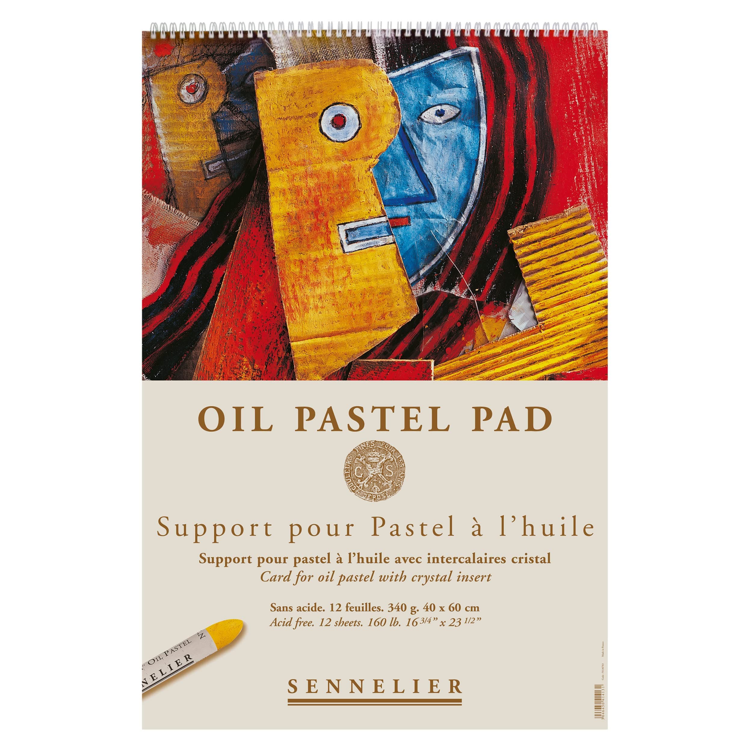 Sennelier Oil Color Pastel Pad, 15.75" x 23.5", White