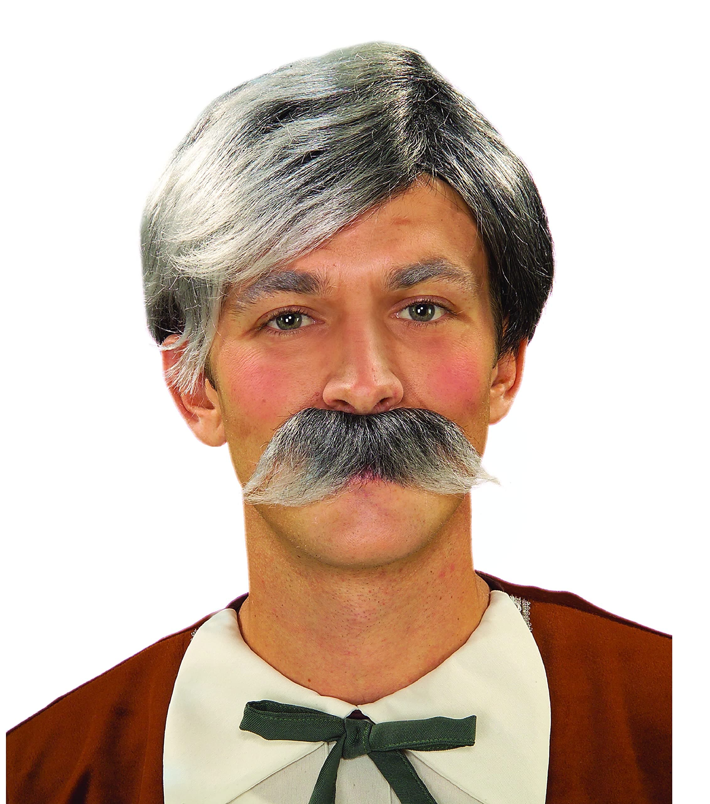 Geppetto Wig & Moustache for Adults, No Size