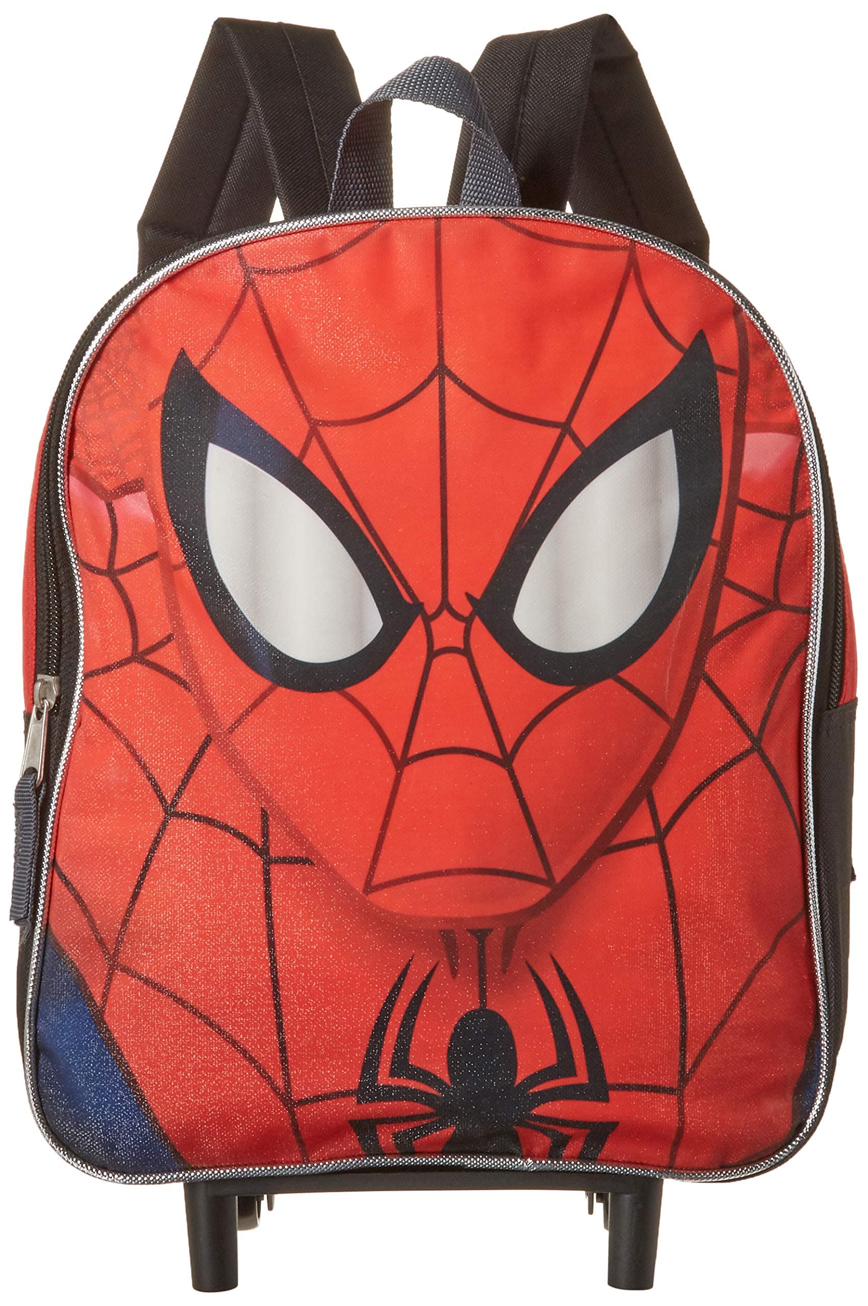 Marvel Spiderman Toddler Preschool Rolling Backpack with Stickers