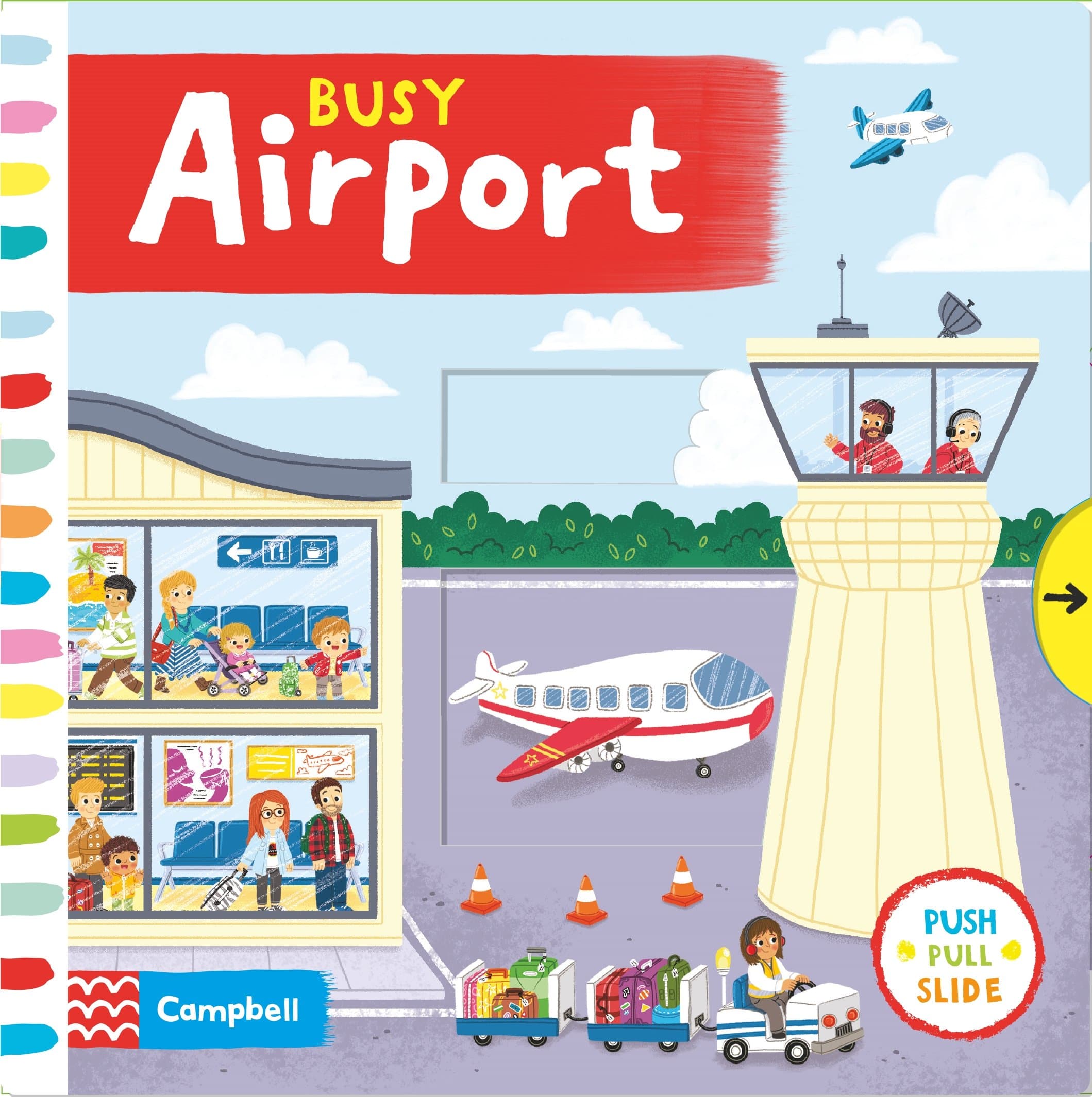 Busy Airport: A Push, Pull, Slide Book (Campbell Busy Books, 1)