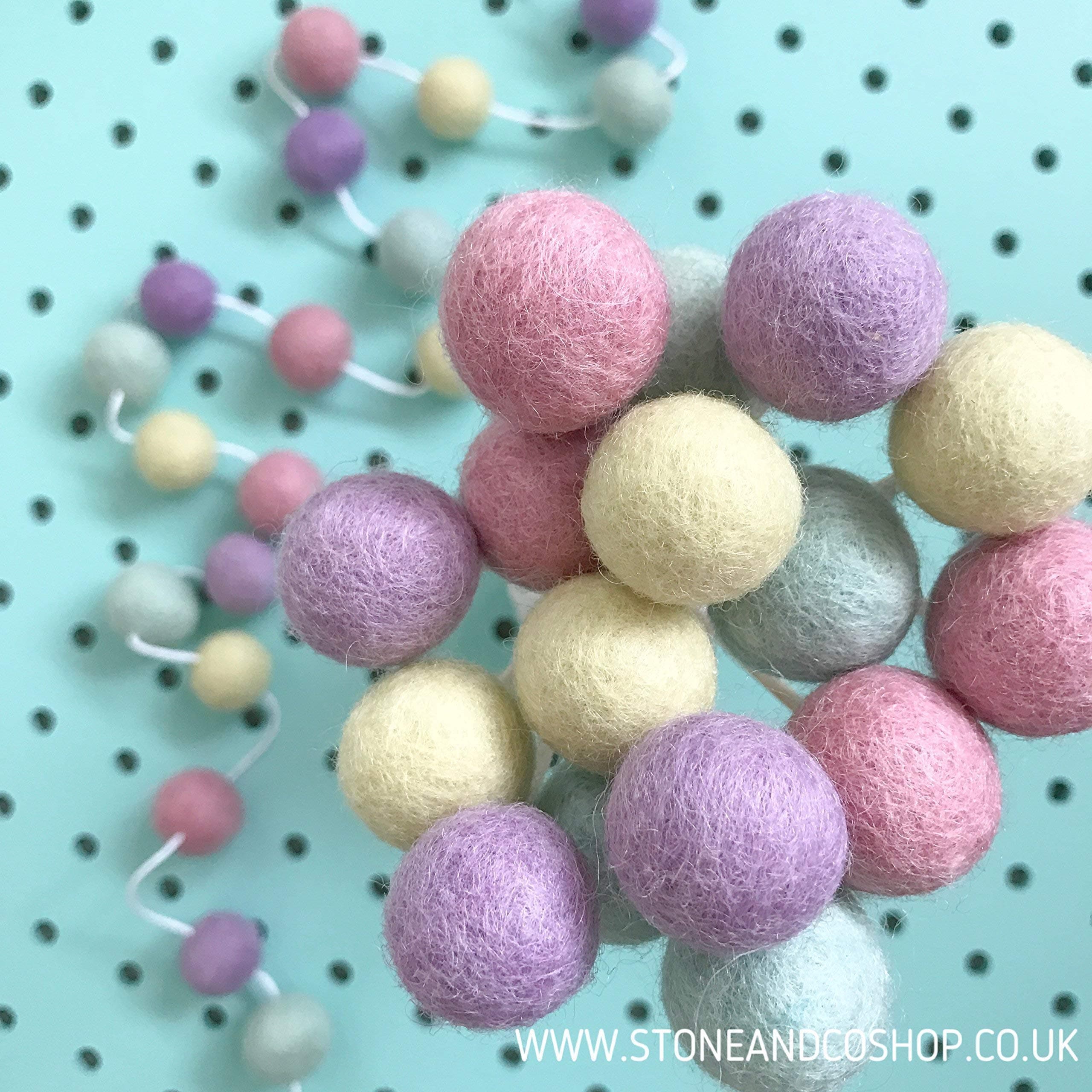 Felt Ball Pom Garland From Stone And Co In Pastels