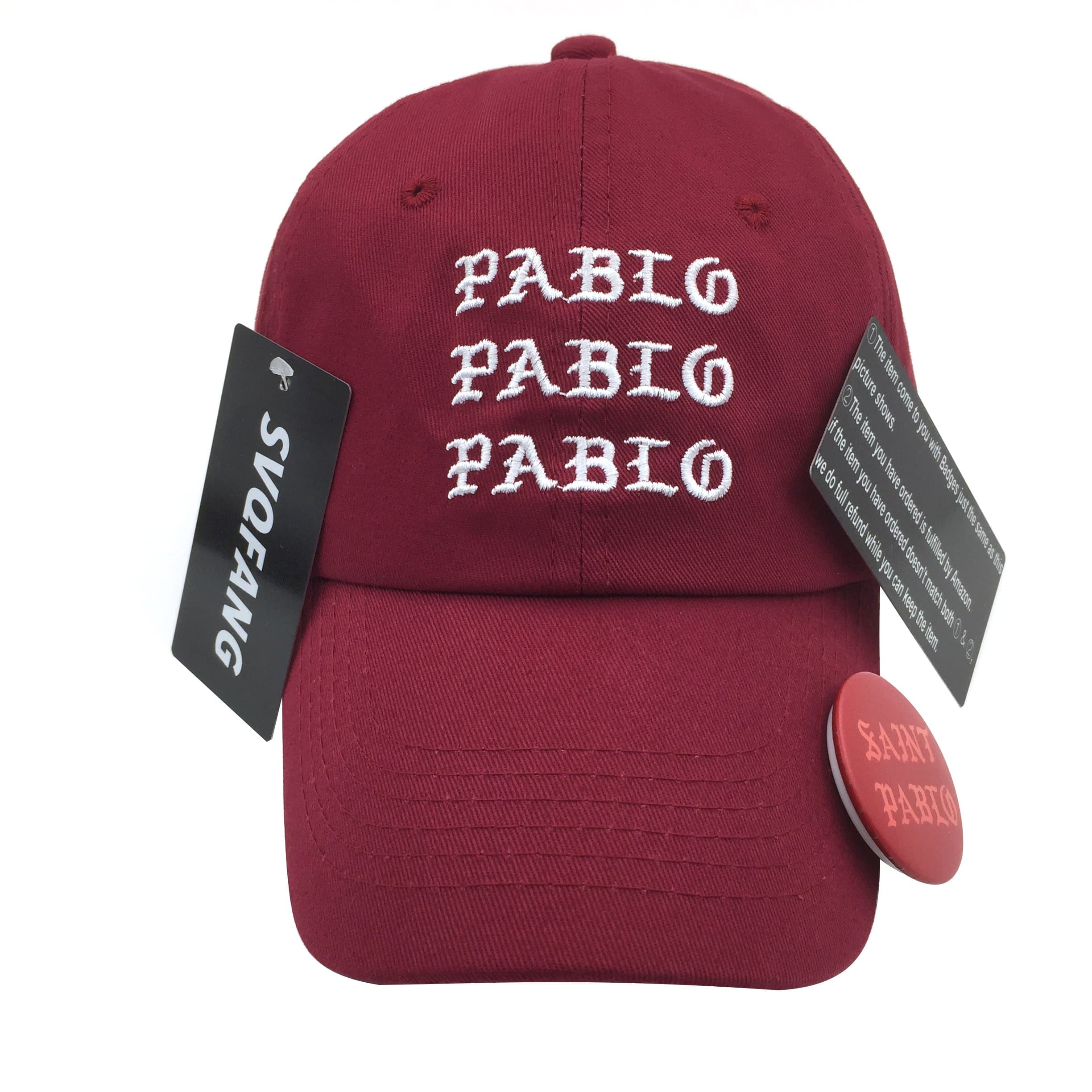 I Feel Like Pablo Hat Cap For Men Women Tour In Burgundy Black Red Pink (Red) Apparel