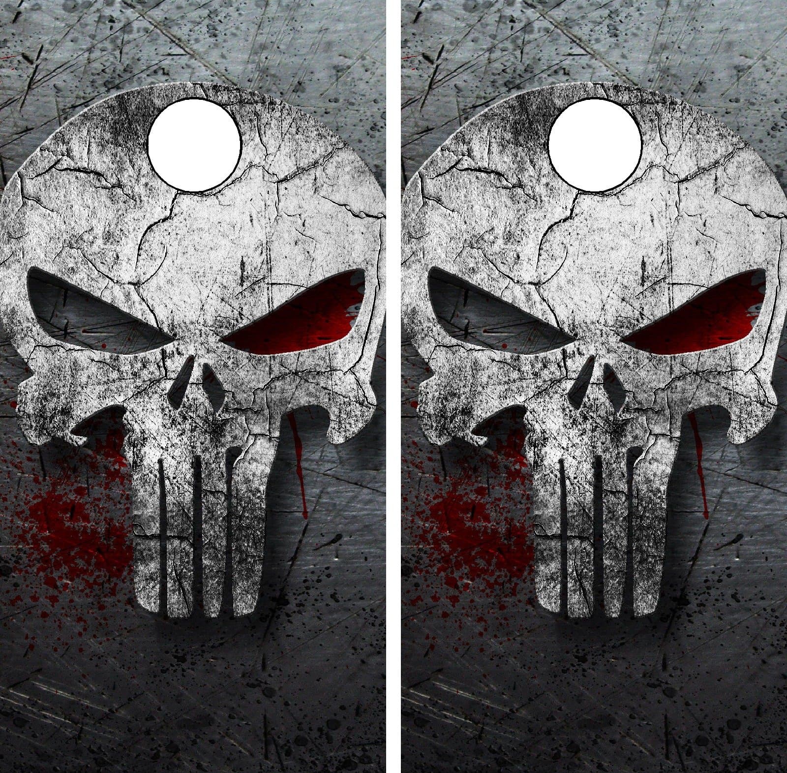 C218 Punisher Skull Cornhole WRAP Wraps Laminated Board Boards Decal Set Decals Vinyl Sticker Stickers Bean Bag Game Vinyl Graphic Tint Image
