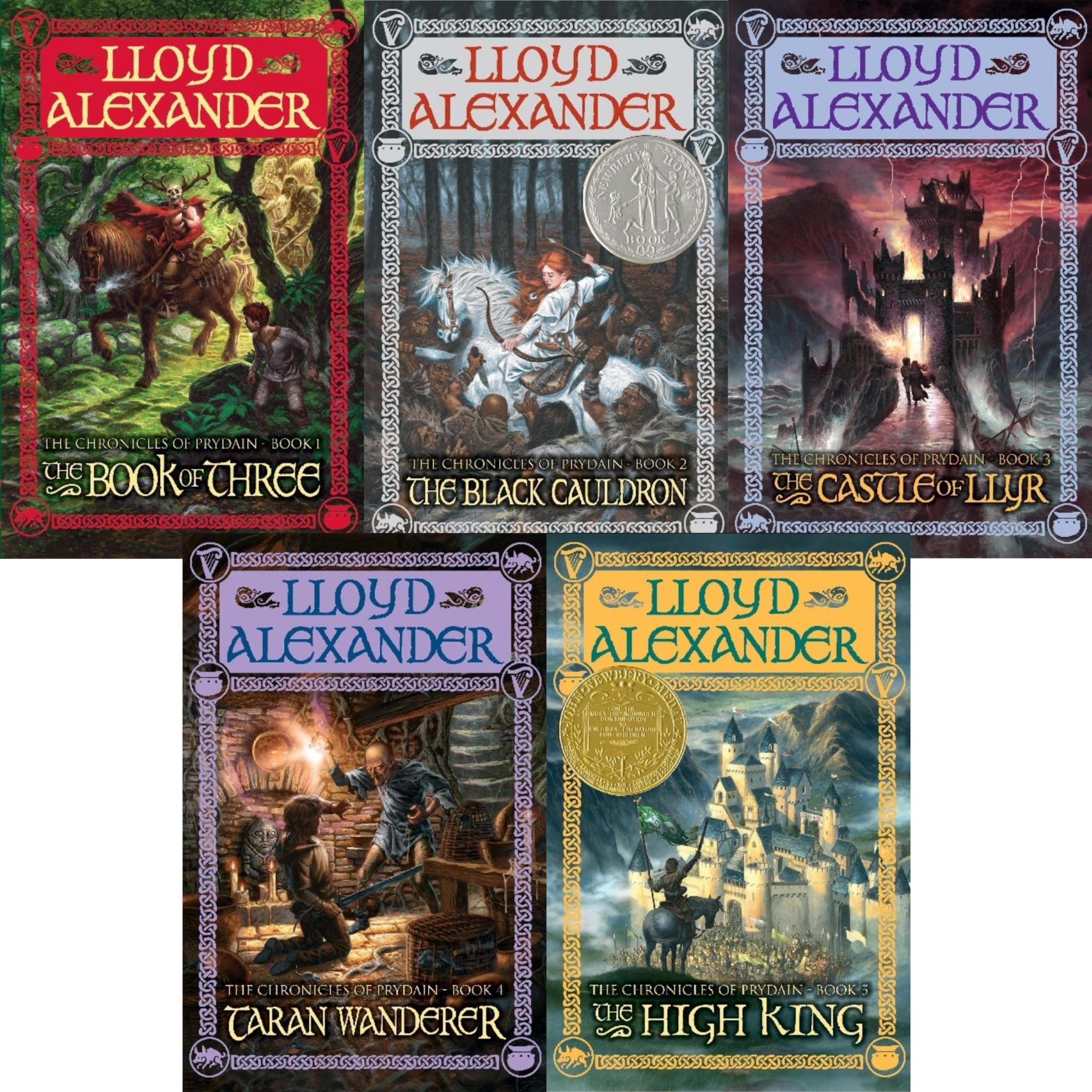 The Chronicles of Prydain 5 Volume Set:The Book of Three, The Black Cauldron, The Castle of Llyr, Taran Wanderer, The High King