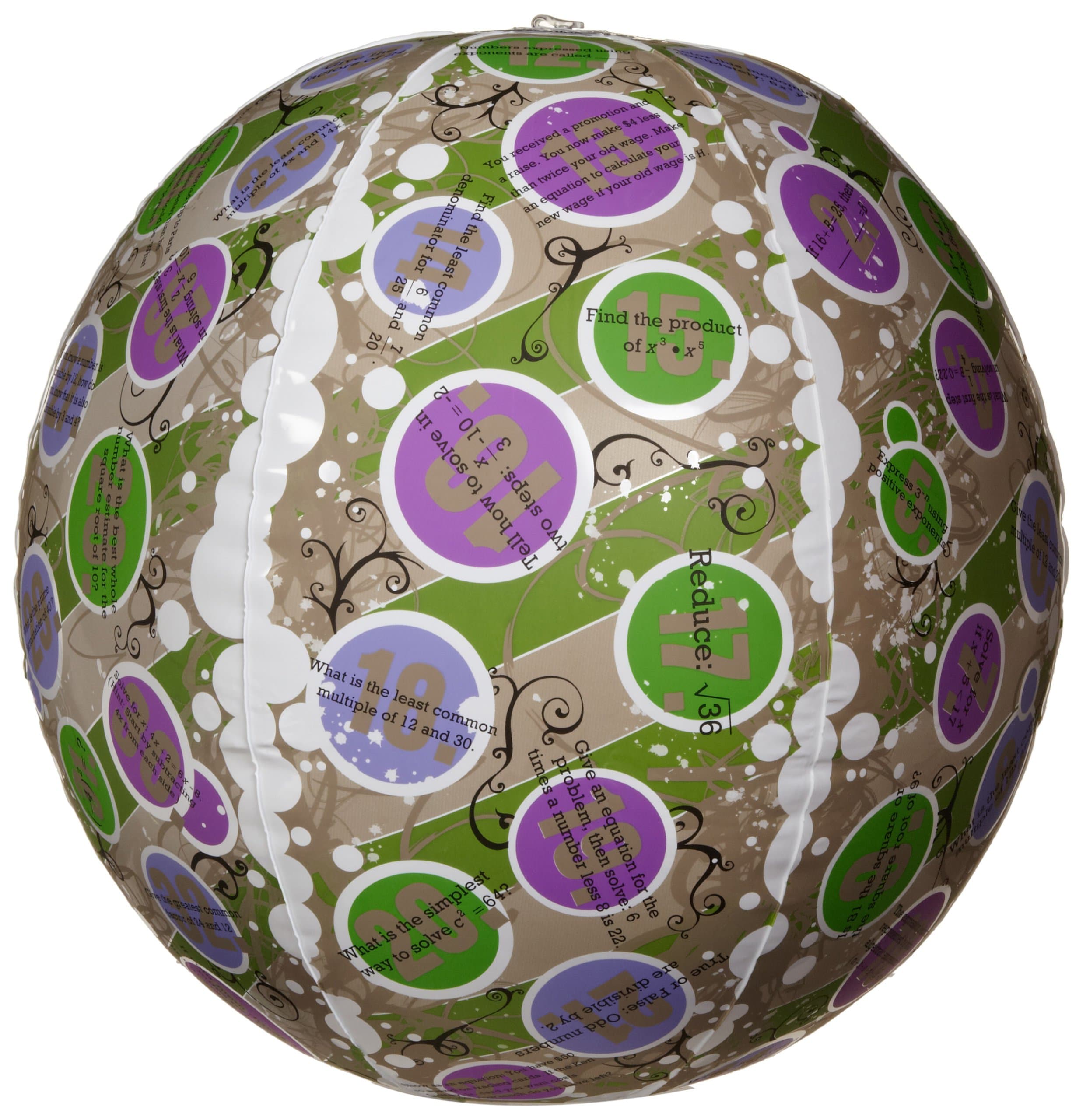 American Educational Vinyl Pre Algebra-2 Clever Catch Ball, 24" Diameter