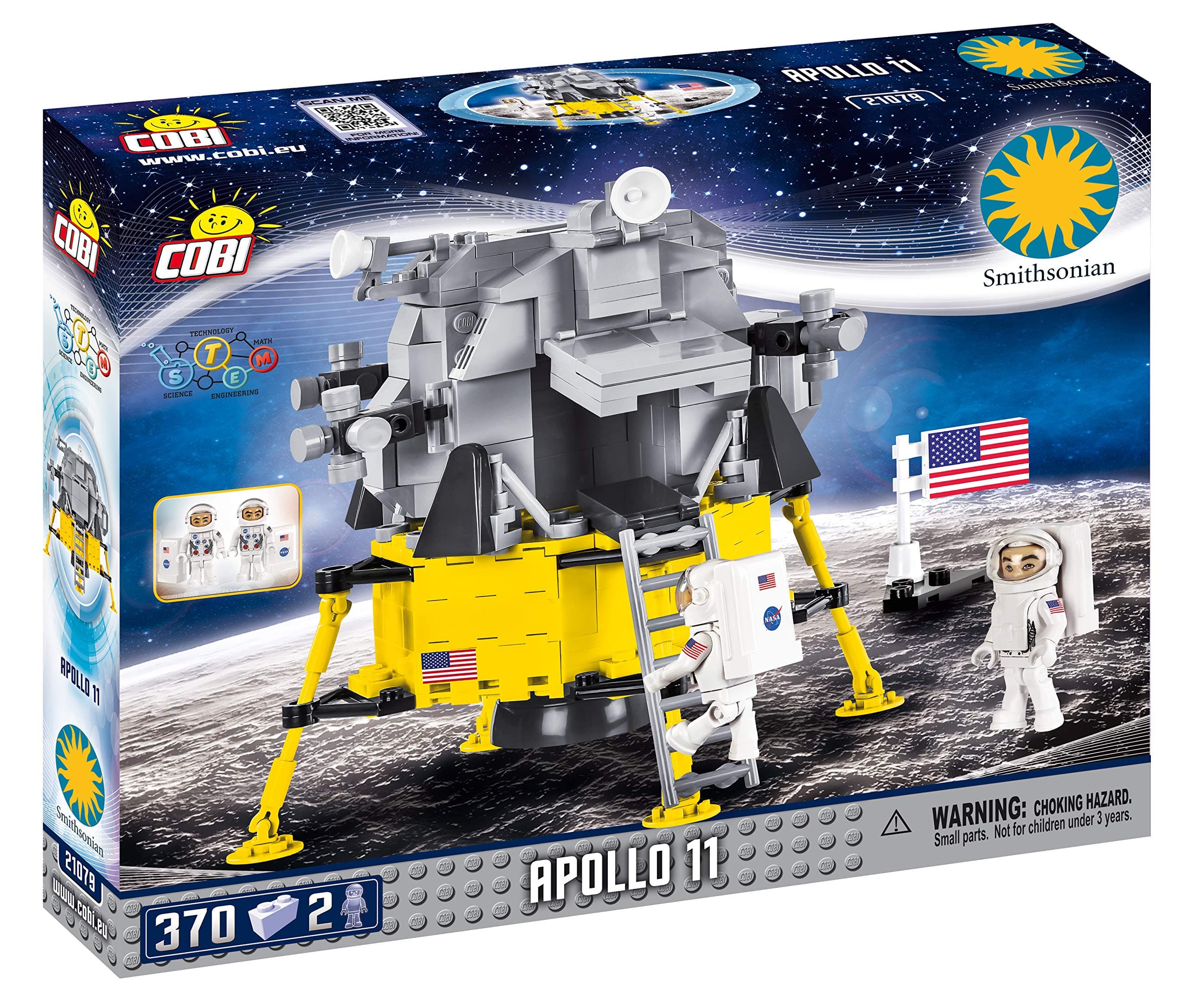 COBI 21079 Smithsonian Apollo 11 Construction Toys, Grey, Yellow