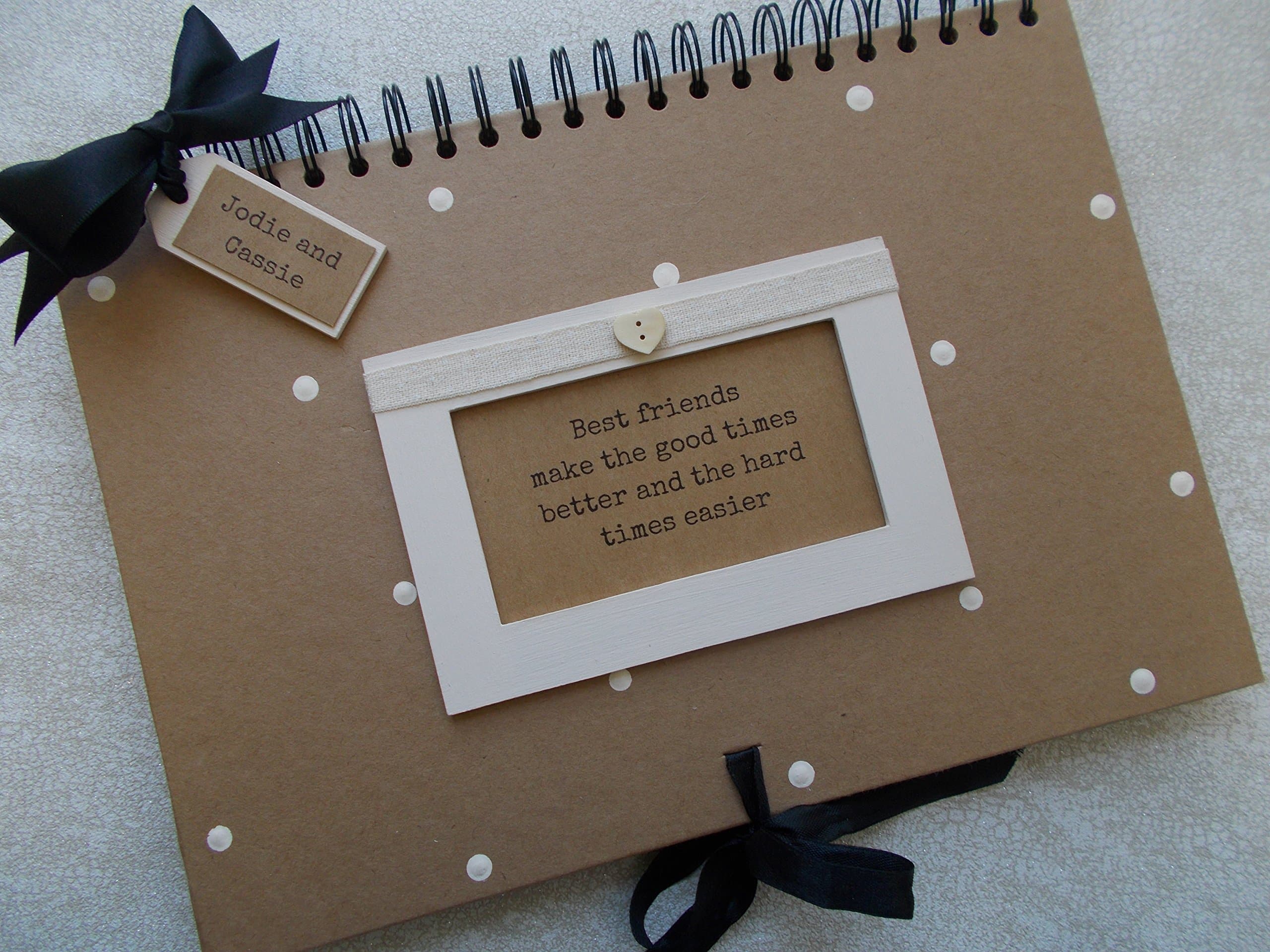 Leahs Paper Memories Personalised Handcrafted Large A4 Best Friend Photo Album Scrapbook Gift Multi Use