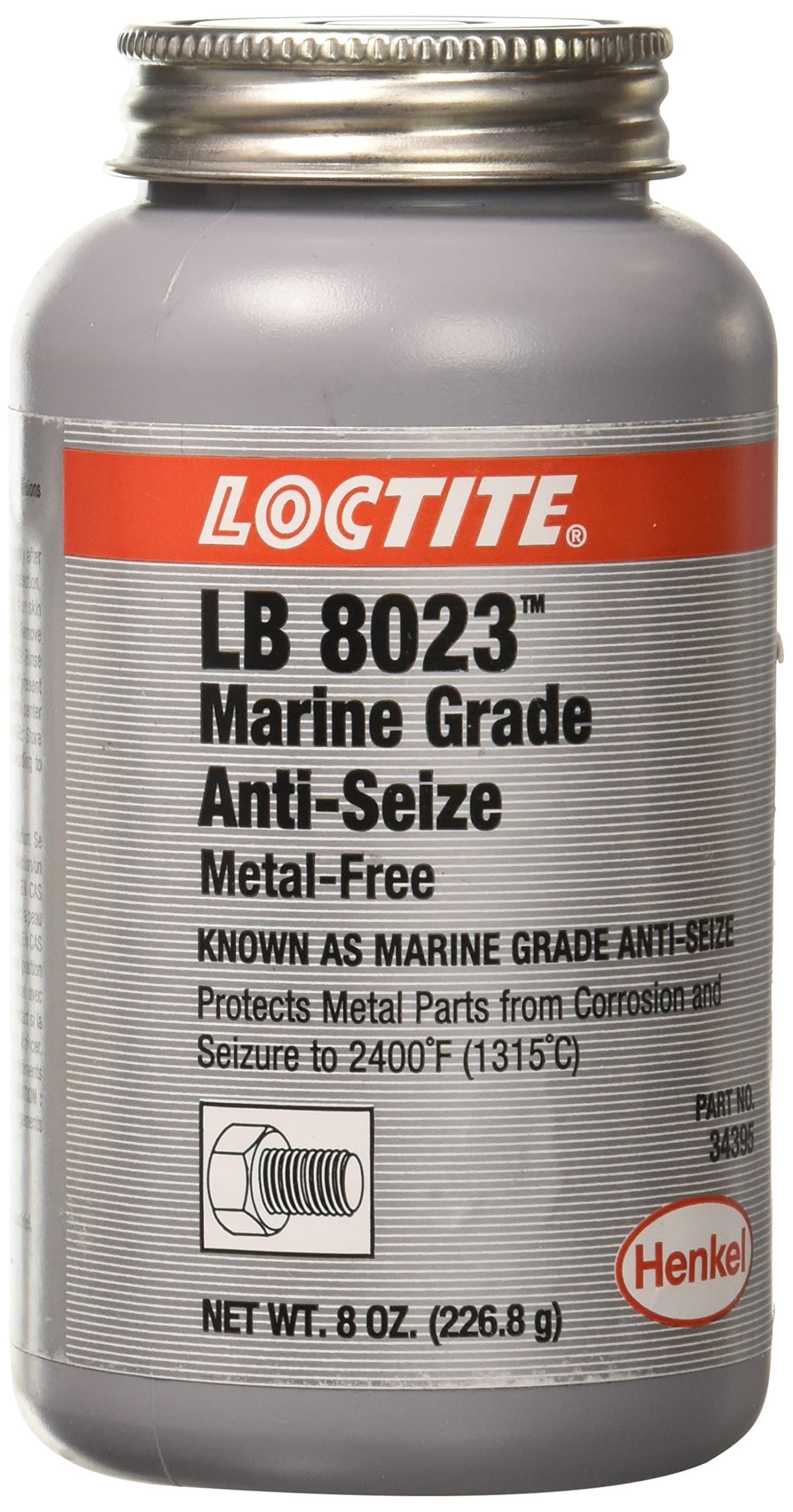 299175 Paste Anti-Seize Lubricant, -20 to 2400 degrees F Temperature Range, 8 oz Can