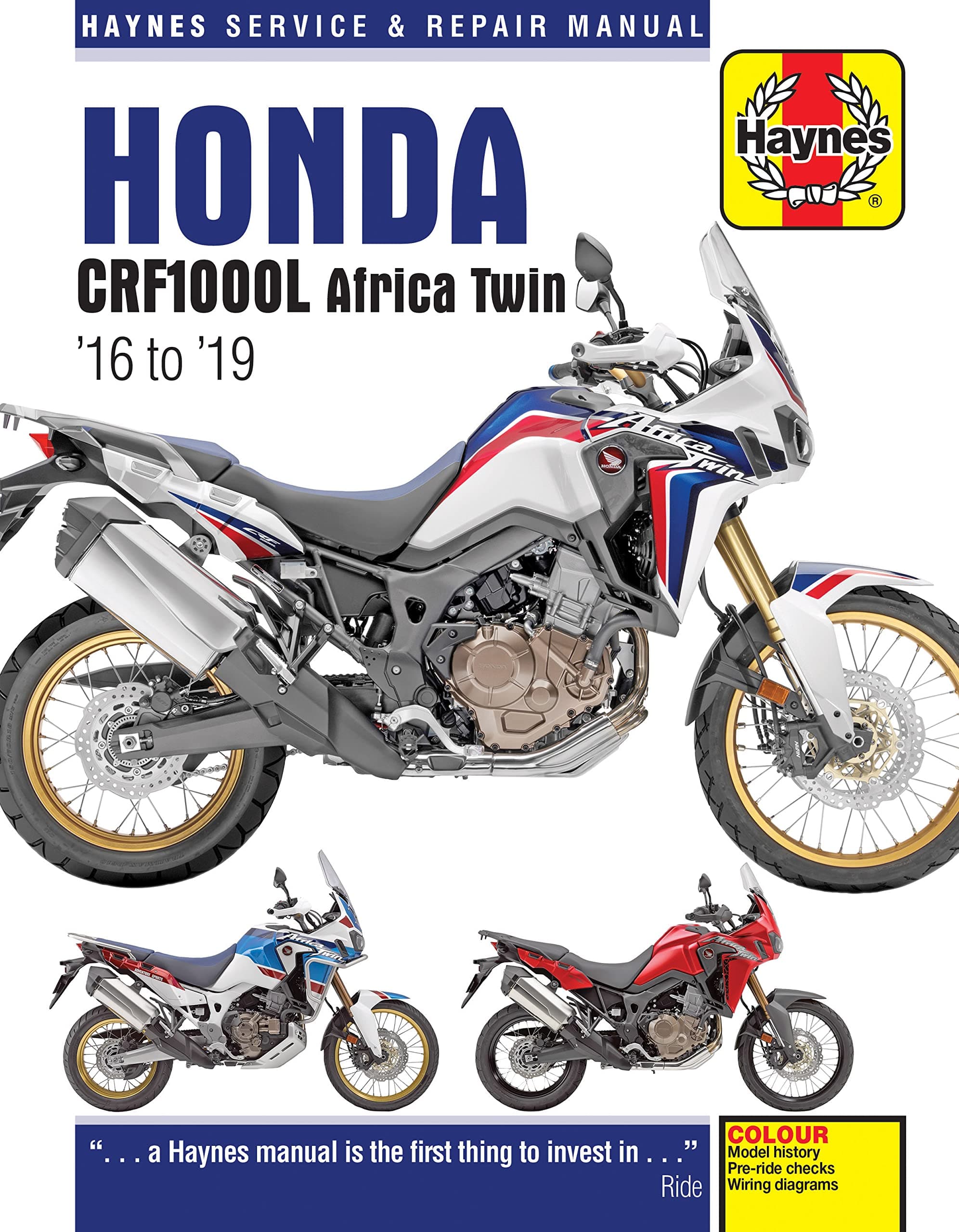 Honda Crf1000l Africa Twin from 2016-2019 Haynes Repair Manual
