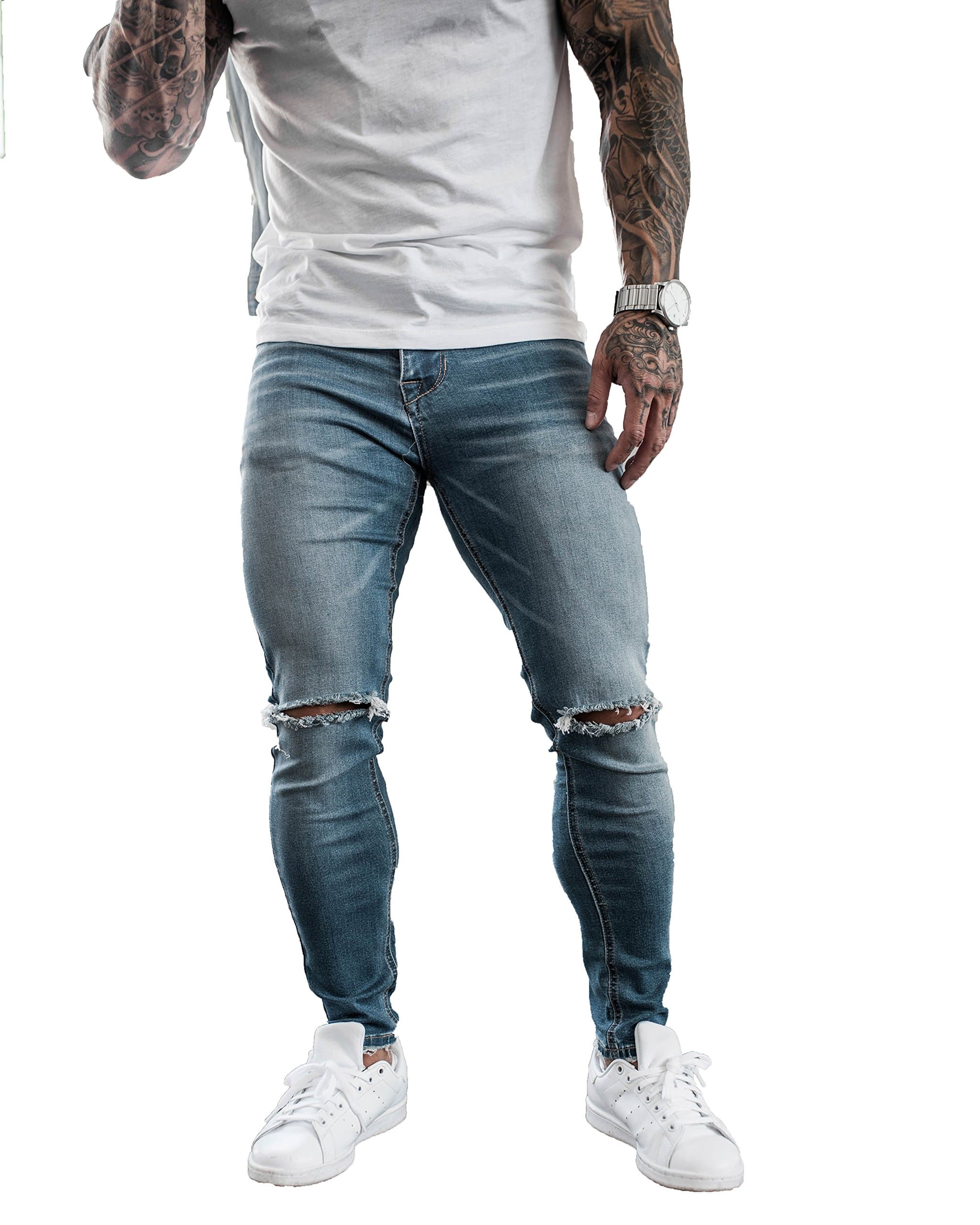 Ease - Men's Designer Stretch Super Skinny Jeans