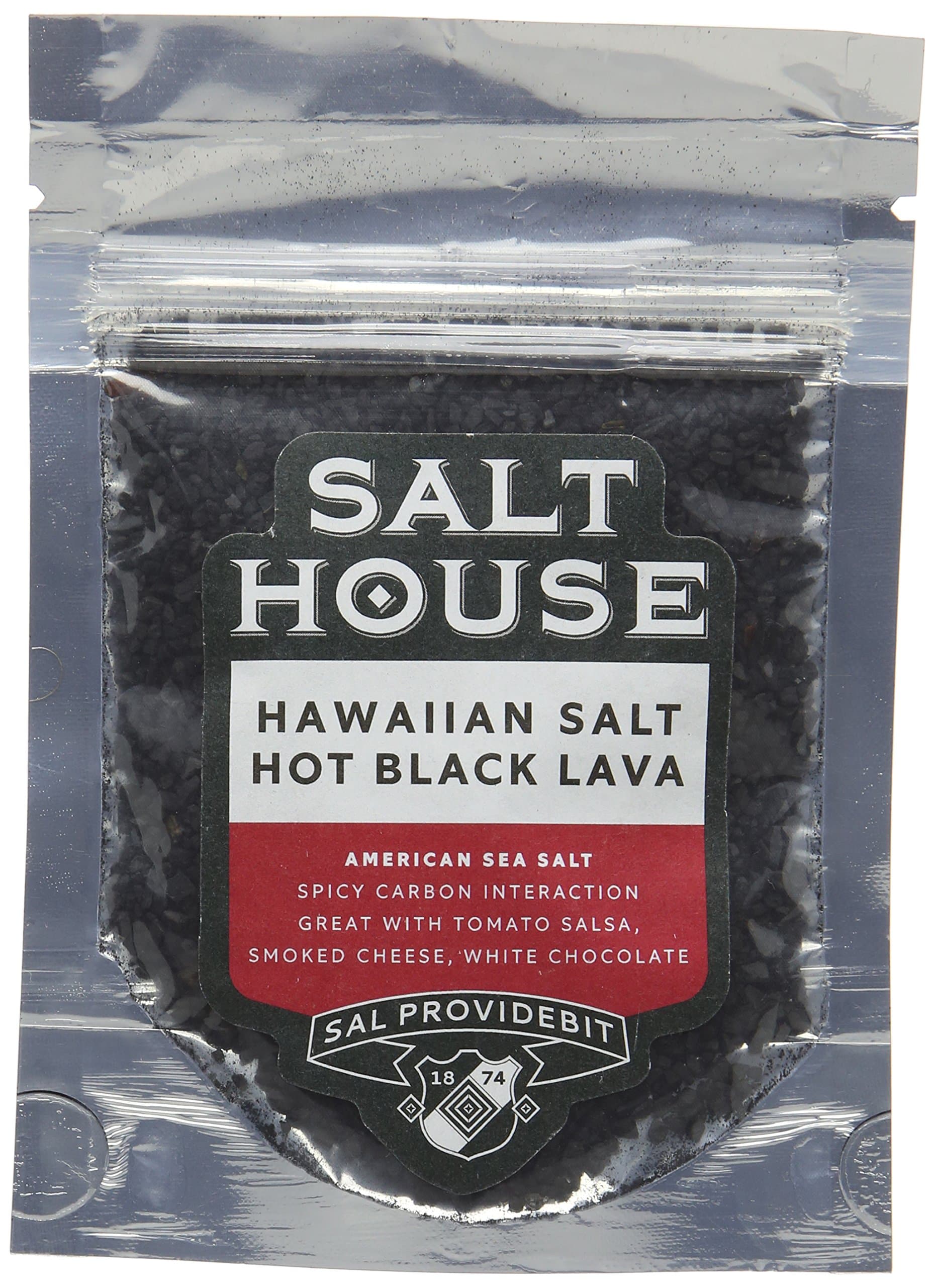 Pacifica Hawaii Hawaiian Hot Black Lava Sea Salt in Pouch 60 g (Pack of 5)