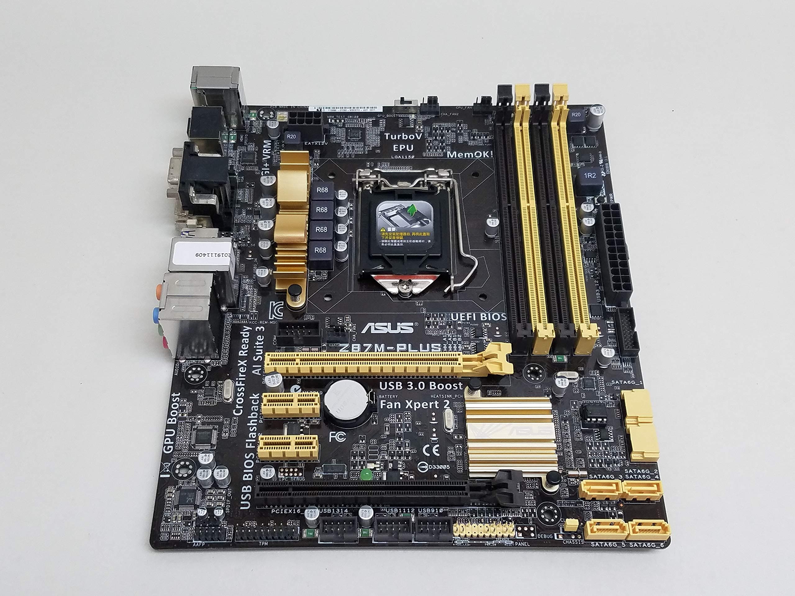 ASUS Z87M-PLUS DDR3 1600 LGA 1156 Motherboard