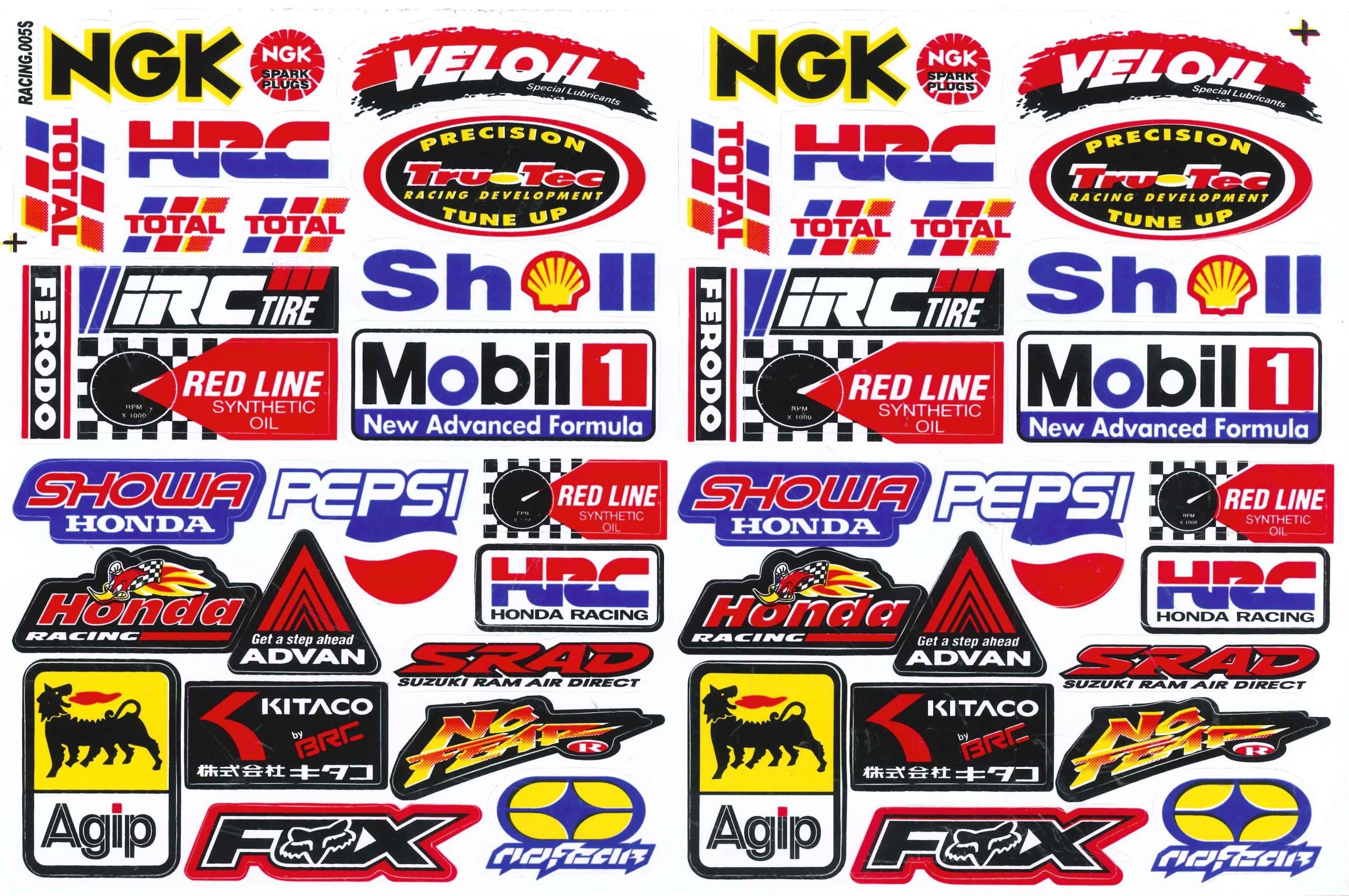 Sponsor Motocross Racing Tuning Motorbike Decal Sticker Sheet C216