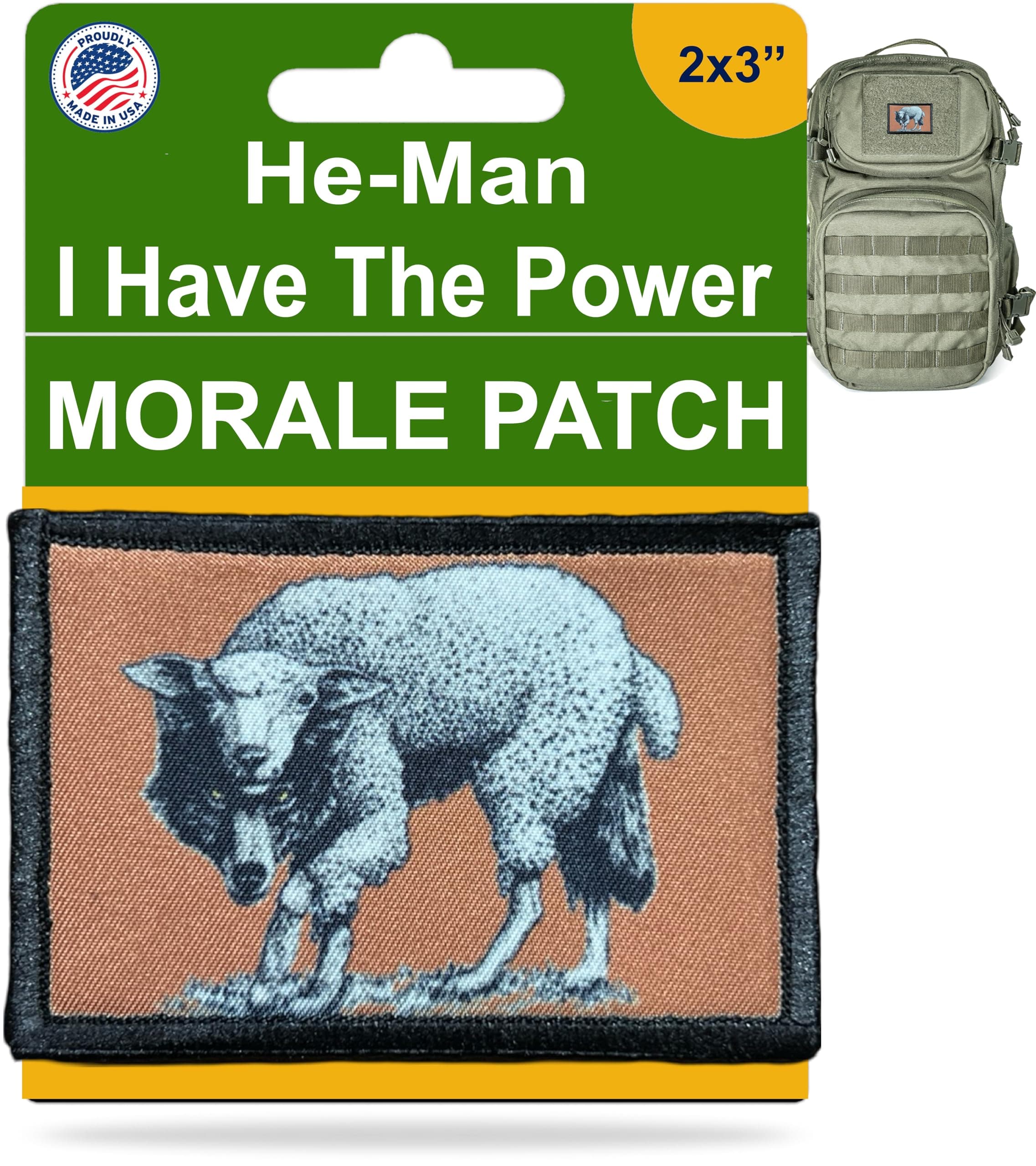 Redheaded Tshirts - Wolf in Sheep's Clothing Morale Patch - Wolf Patches for Your Tactical Gear, Plate Carrier Accessories, Backpack or Hat - 2x3 Morale Patch - Made in USA