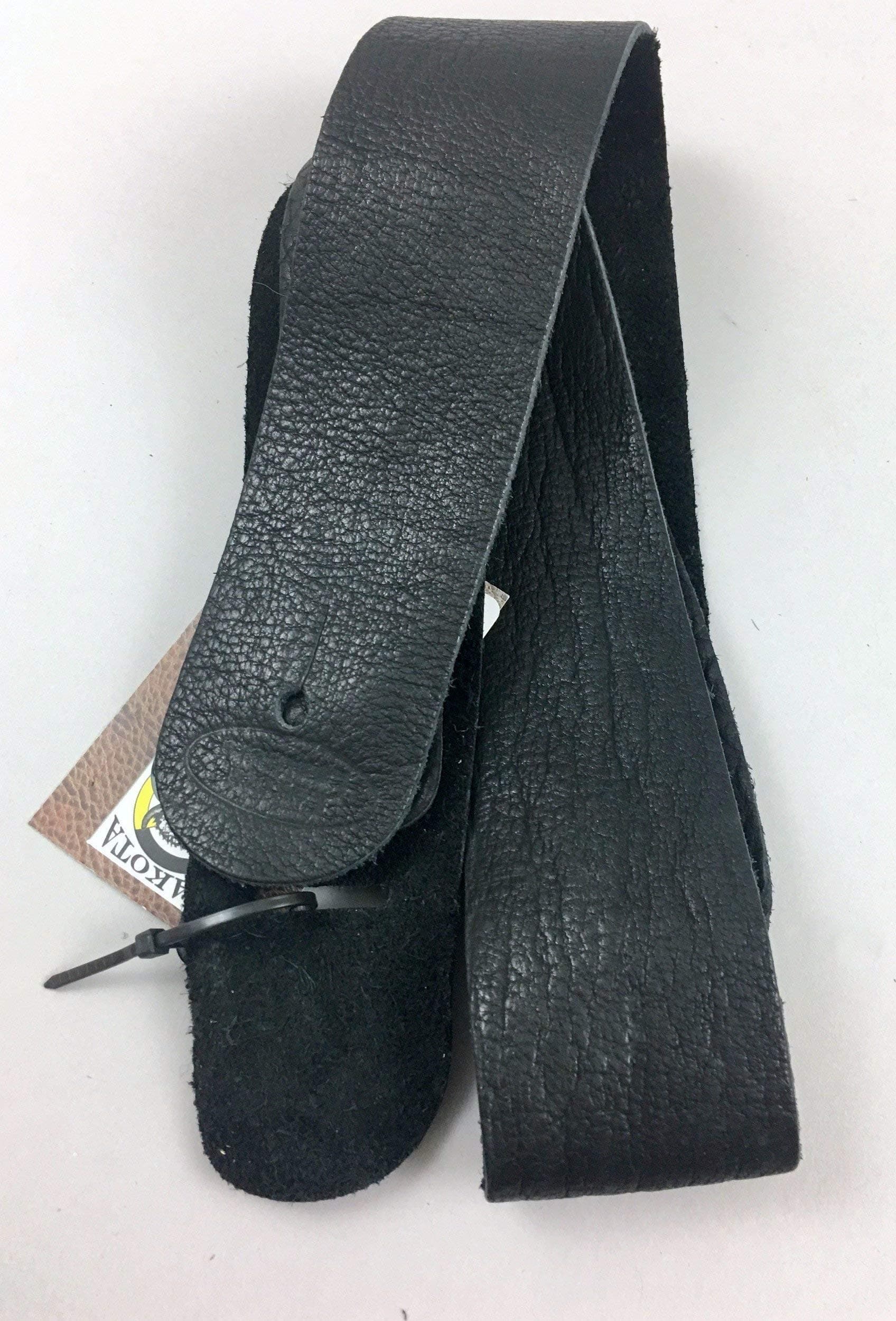 Lakota LeathersLakota Leathers 2" Bison Leather Guitar Strap, Black